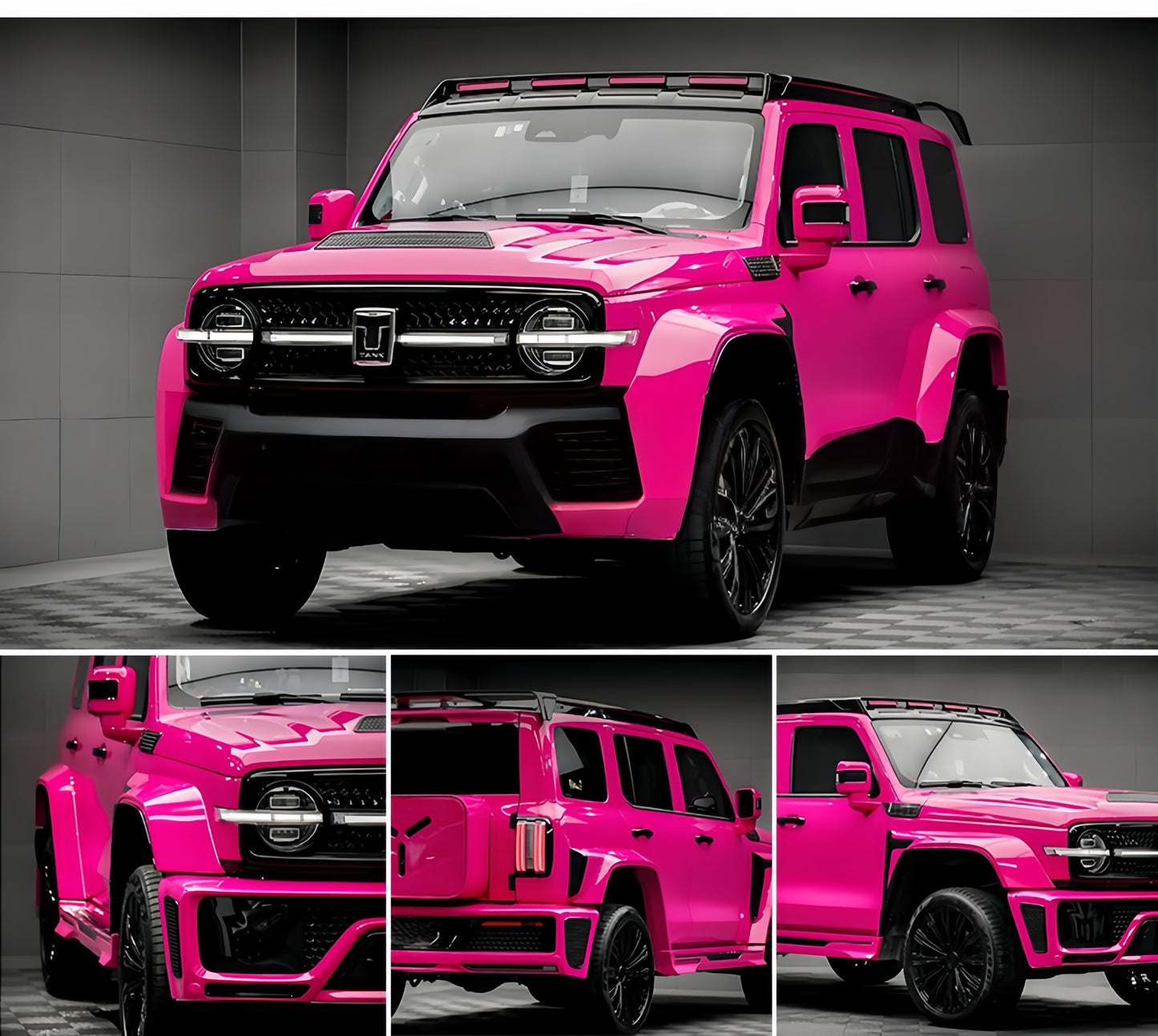 Anole High Glossy Bright Rose Pink Pizzazz Car Vinyl Wrap