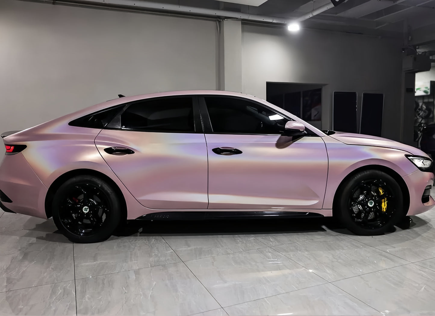 Anole Glossy Iridescent Rouge Pink Laser Car Vinyl Wrap