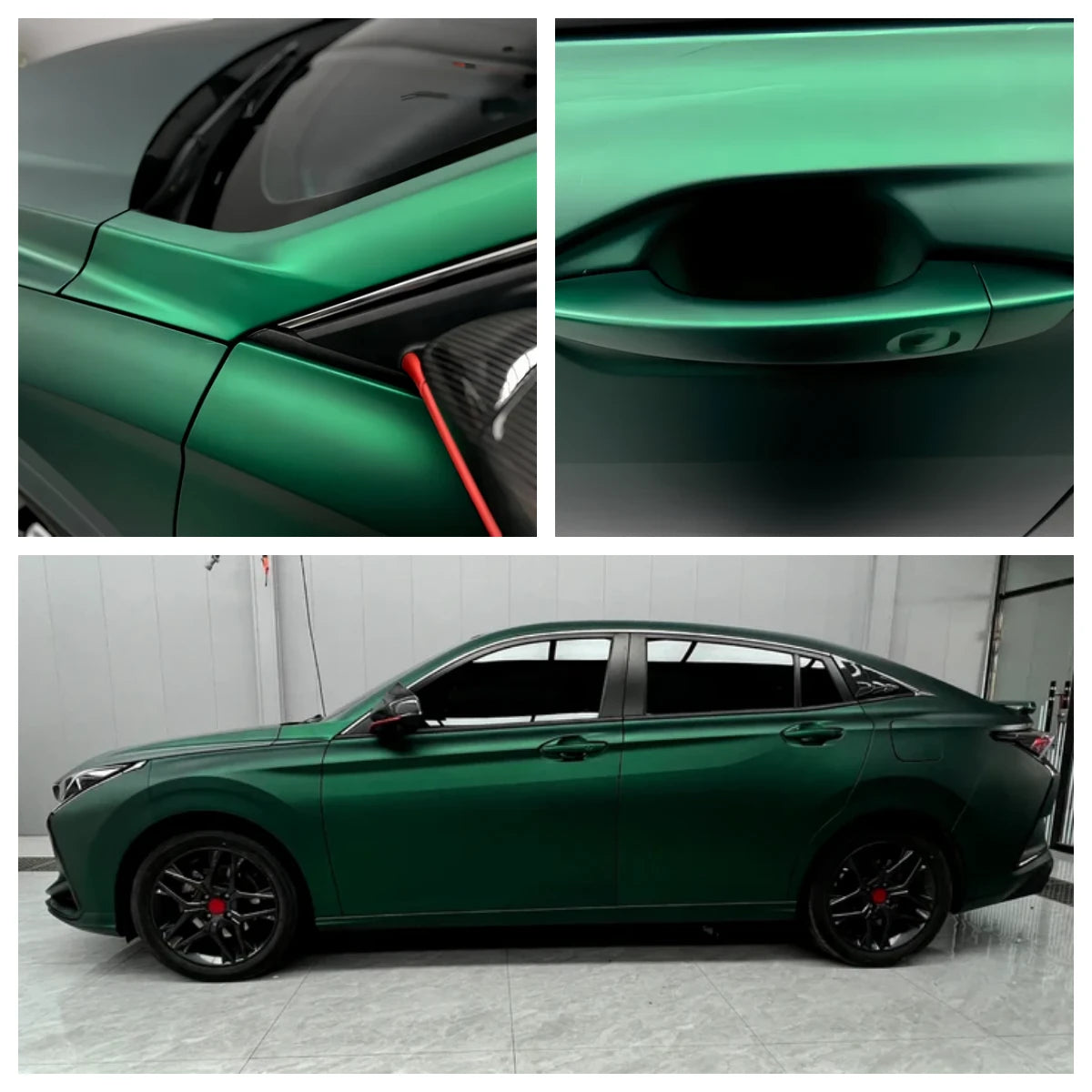 Anole Satin Chrome Silk Green Vinyl Car Wrap
