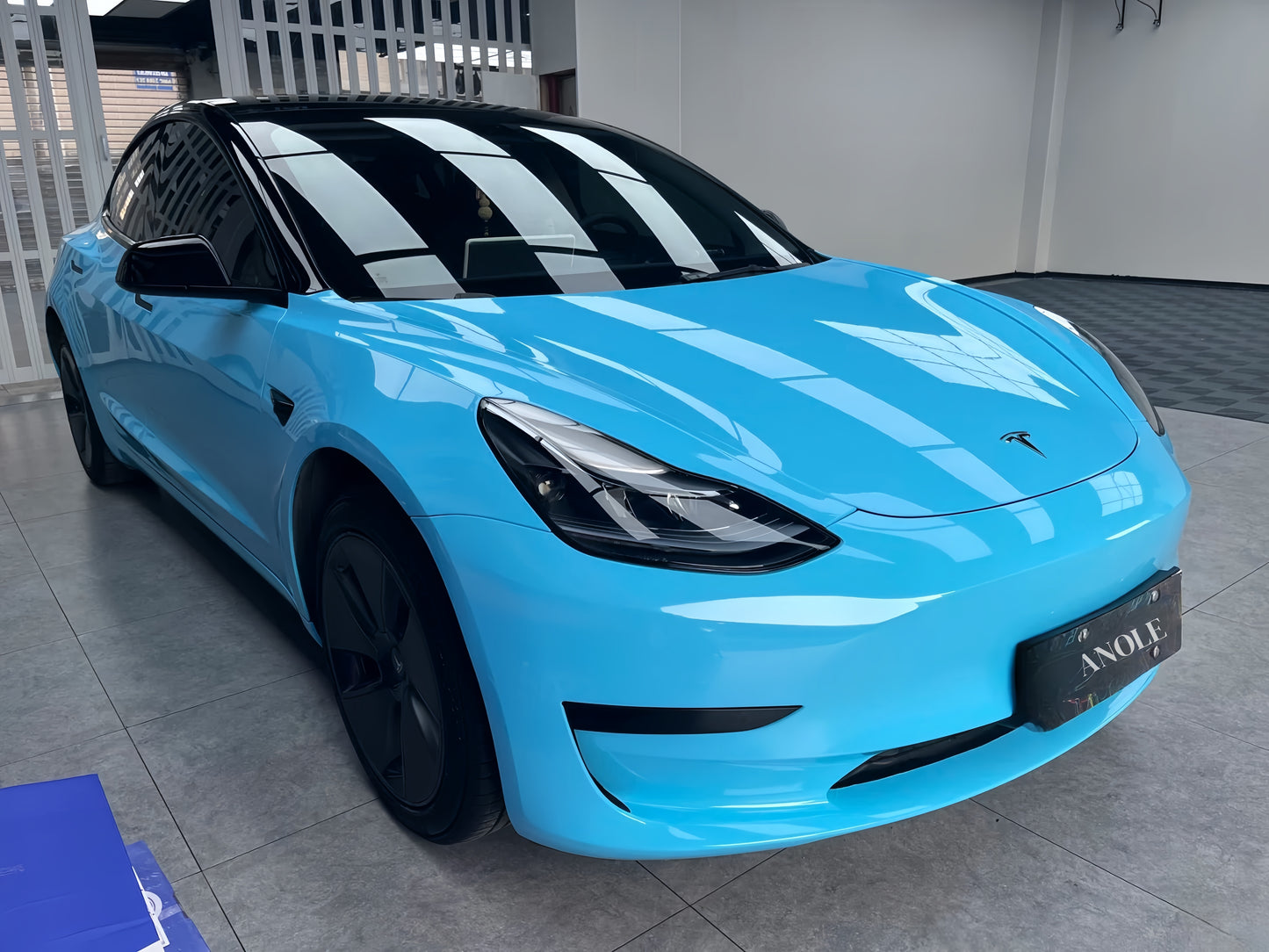 Anole High Clossy Crystal Light Blue Car Wrap Vinyl