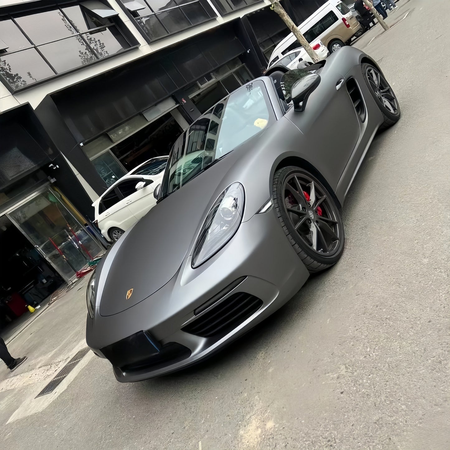Anole Matte AMG Gray Vinyl Car Wrap