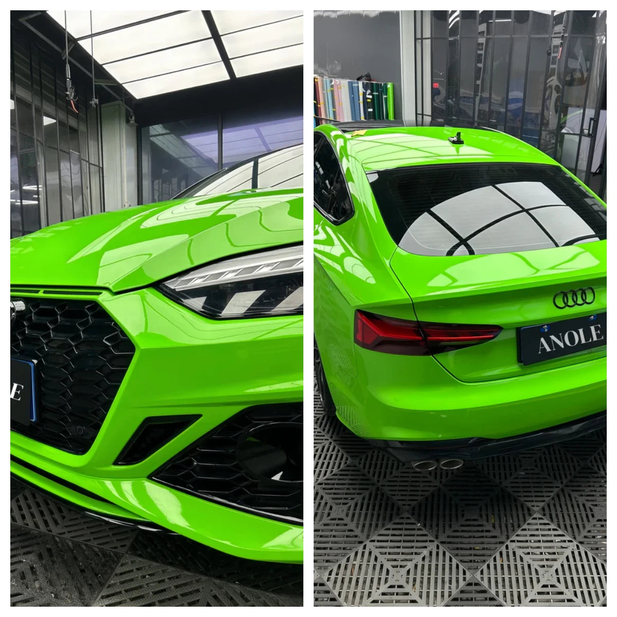 Anole High Glossy Lizard Green Vinyl Car Wrap