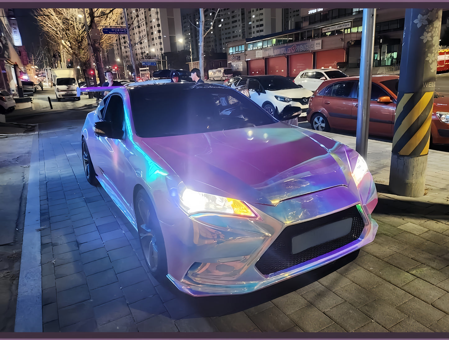 Anole Glossy Iridescent Opal Chrome White Laser Car Vinyl Wrap