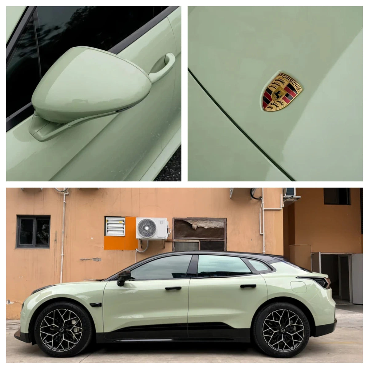 Anole High Glossy Light Khaki Green Vinyl Car Wrap