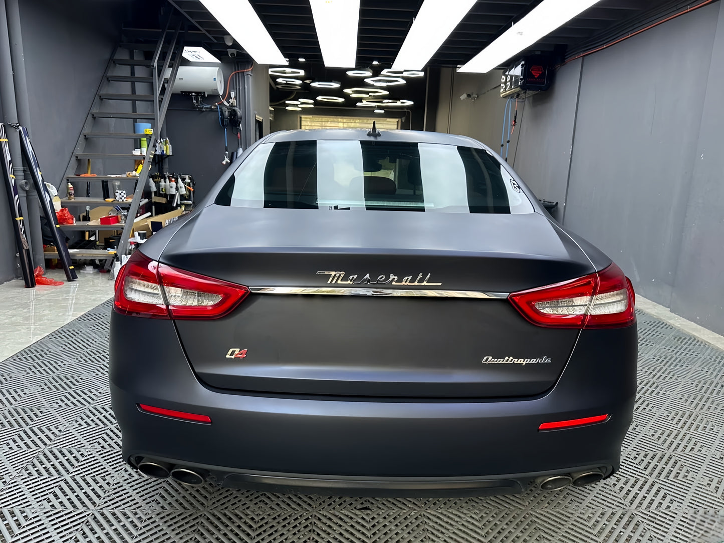 Anole Matte Metallic Black Blue Vinyl Car Wrap