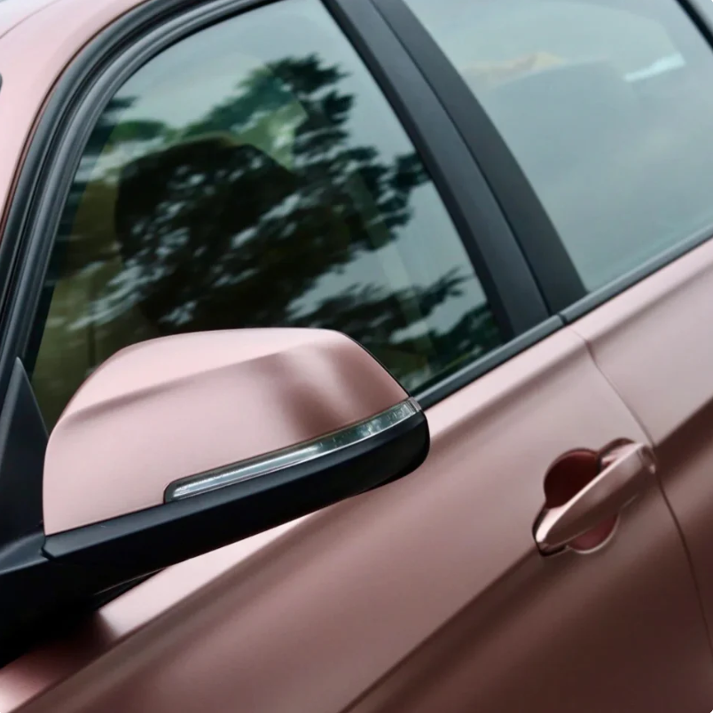 Anole Satin Chrome Silk Rose Gold Vinyl Car Wrap