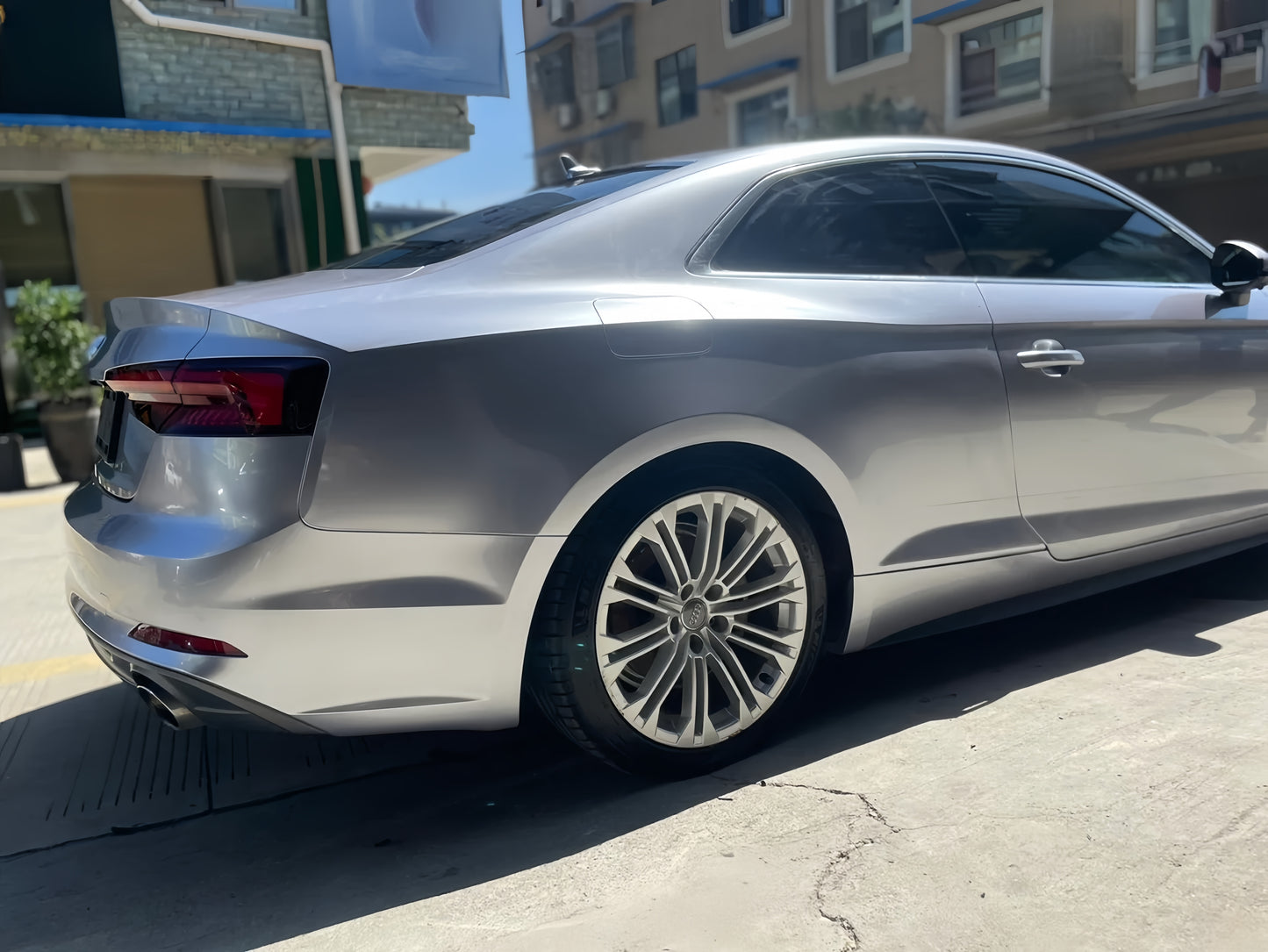 Anole Glossy Metallic Florett Silver Car Vinyl Wrap