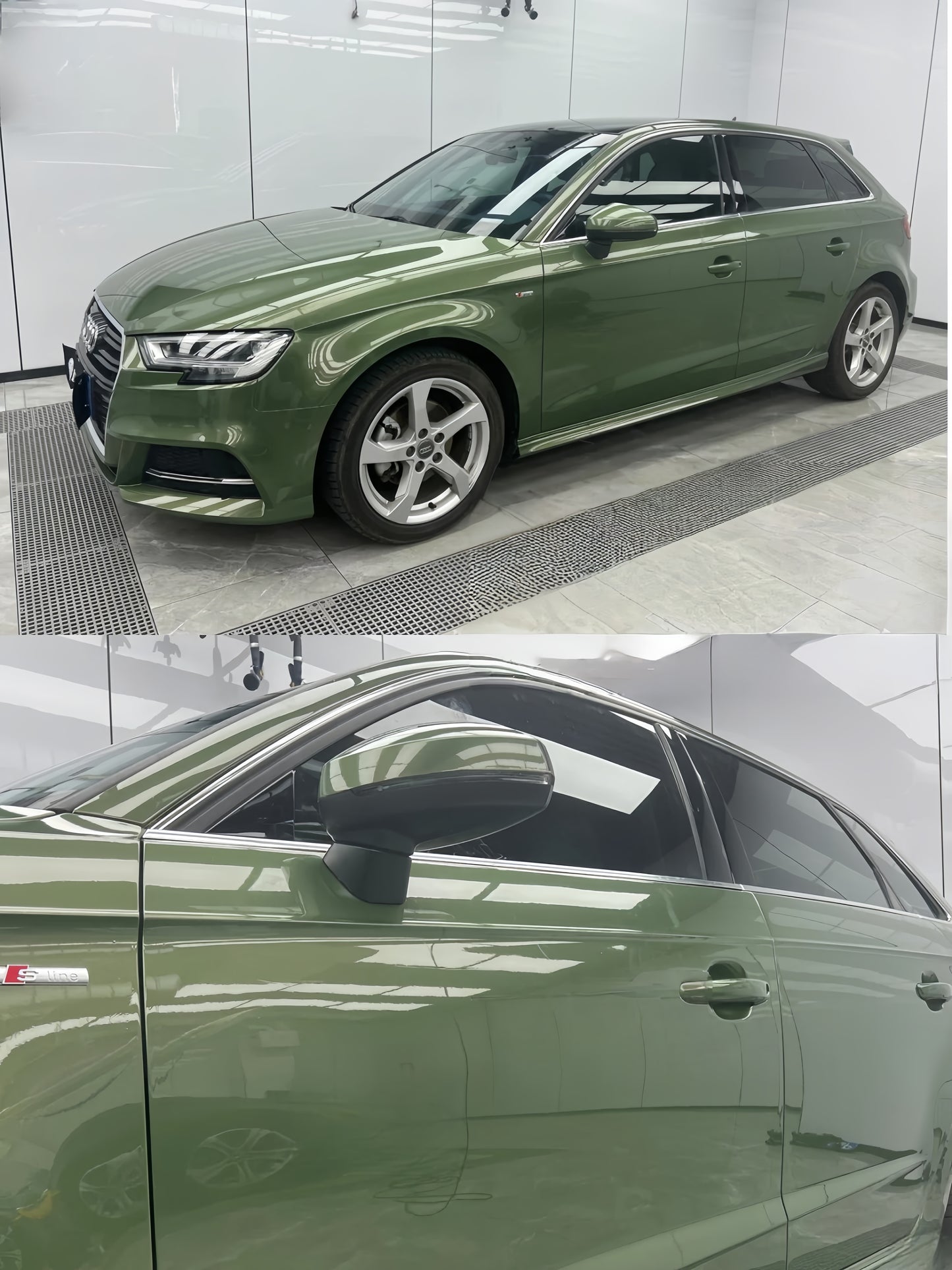 Anole Glossy Metallic District Green Car Vinyl Wrap