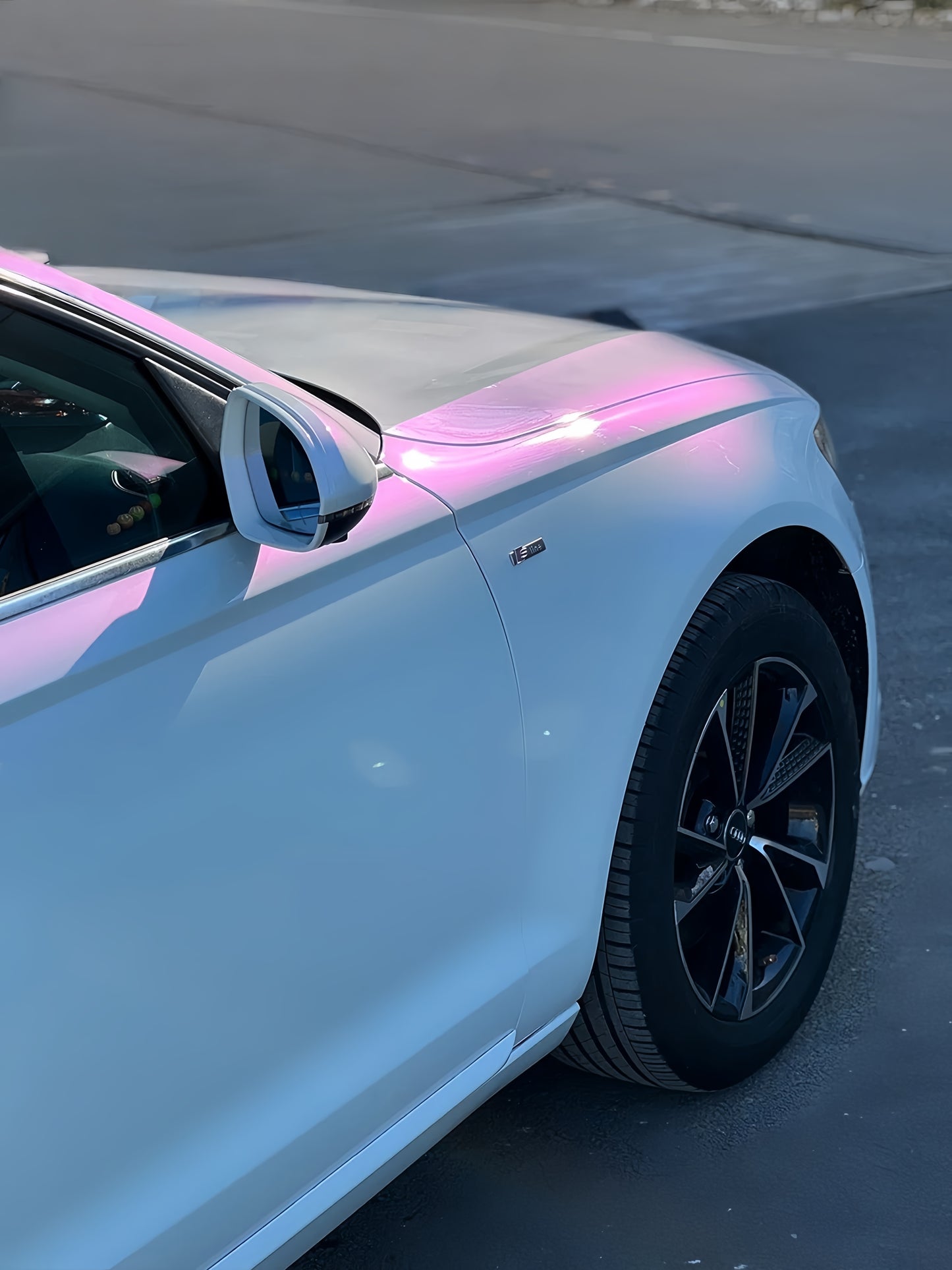 Anole High Glossy White to Purple Vinyl Car Wrap