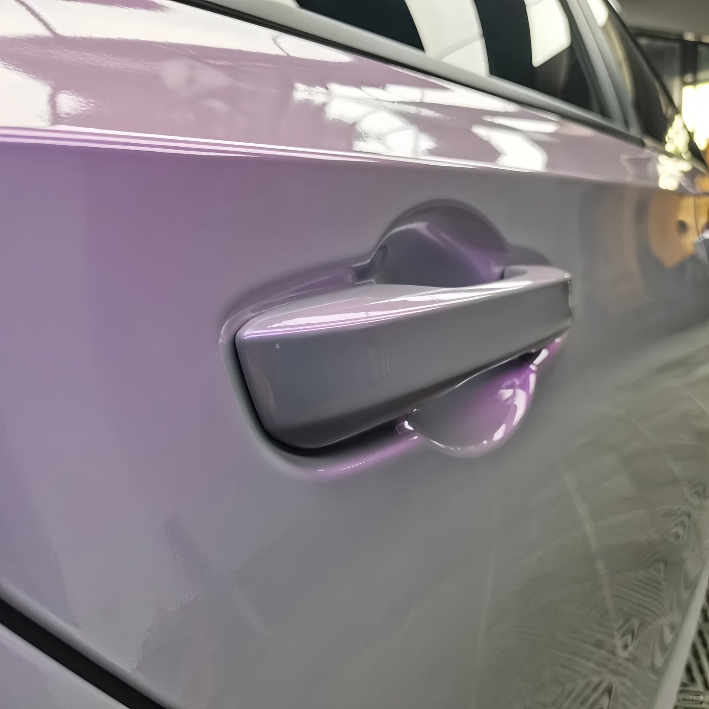 Anole Candy Metallic Gray Purple Car Vinyl Wrap 14