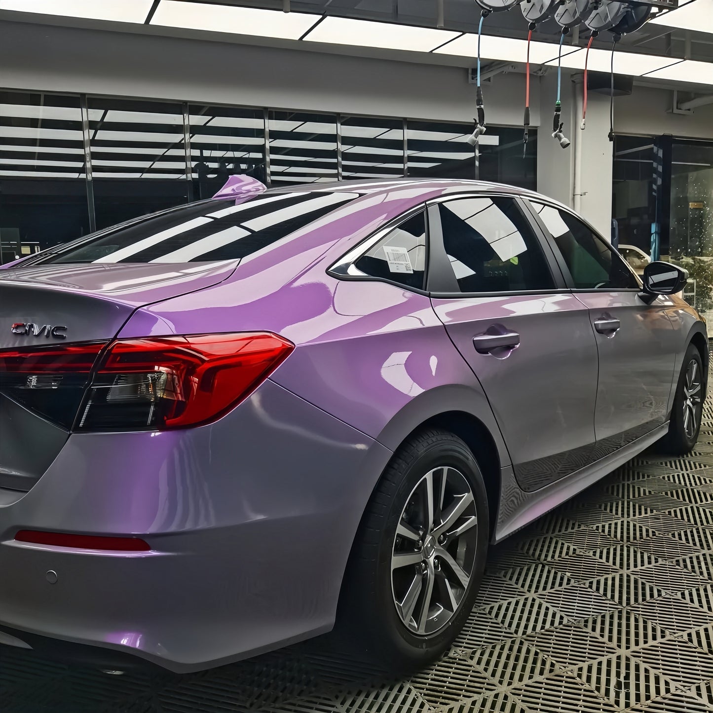 Anole Candy Metallic Gray Purple Car Vinyl Wrap 19