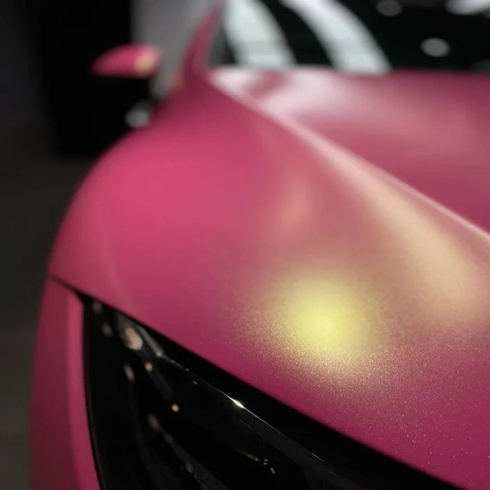 Anole Glitter Metallic Diamond Gold Pink Car Vinyl Wrap