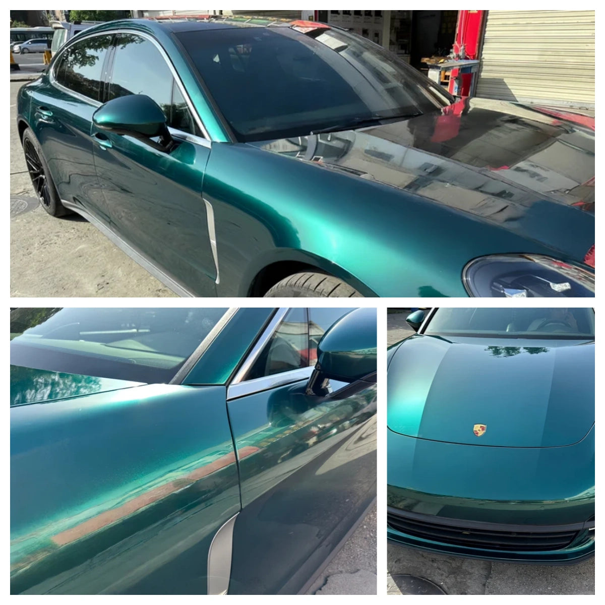 Anole Glossy Metallic Royal Green Vinyl Wrap 16