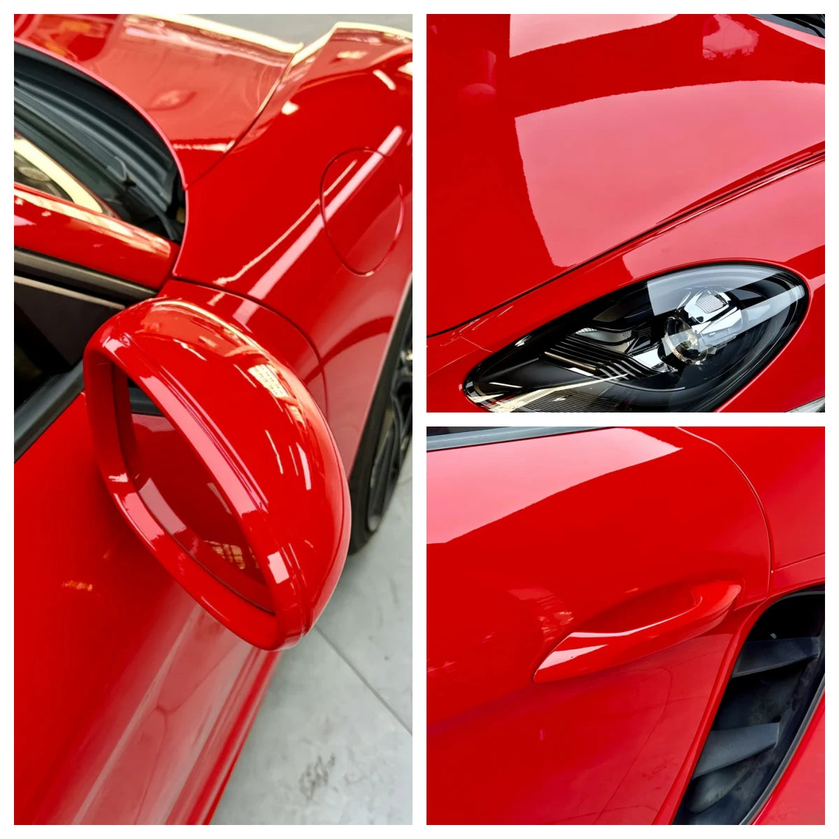 Anole High Glossy Ferrari Red Vinyl Car Wrap 11