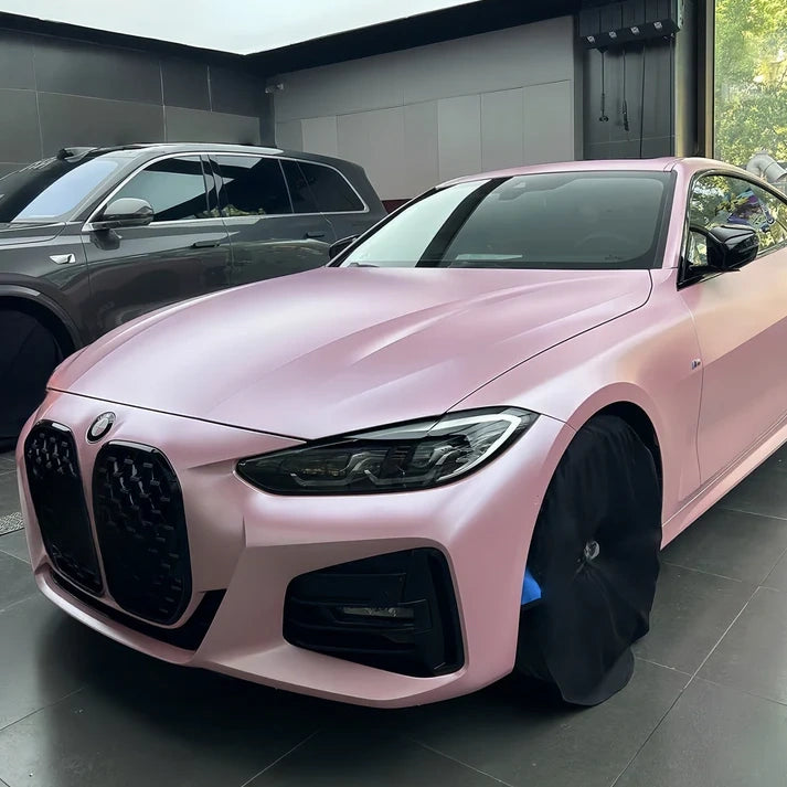 Anole Matte Metallic Pearl Baby Pink Vinyl Wrap for Car &Trucks & SUVs&Vans
