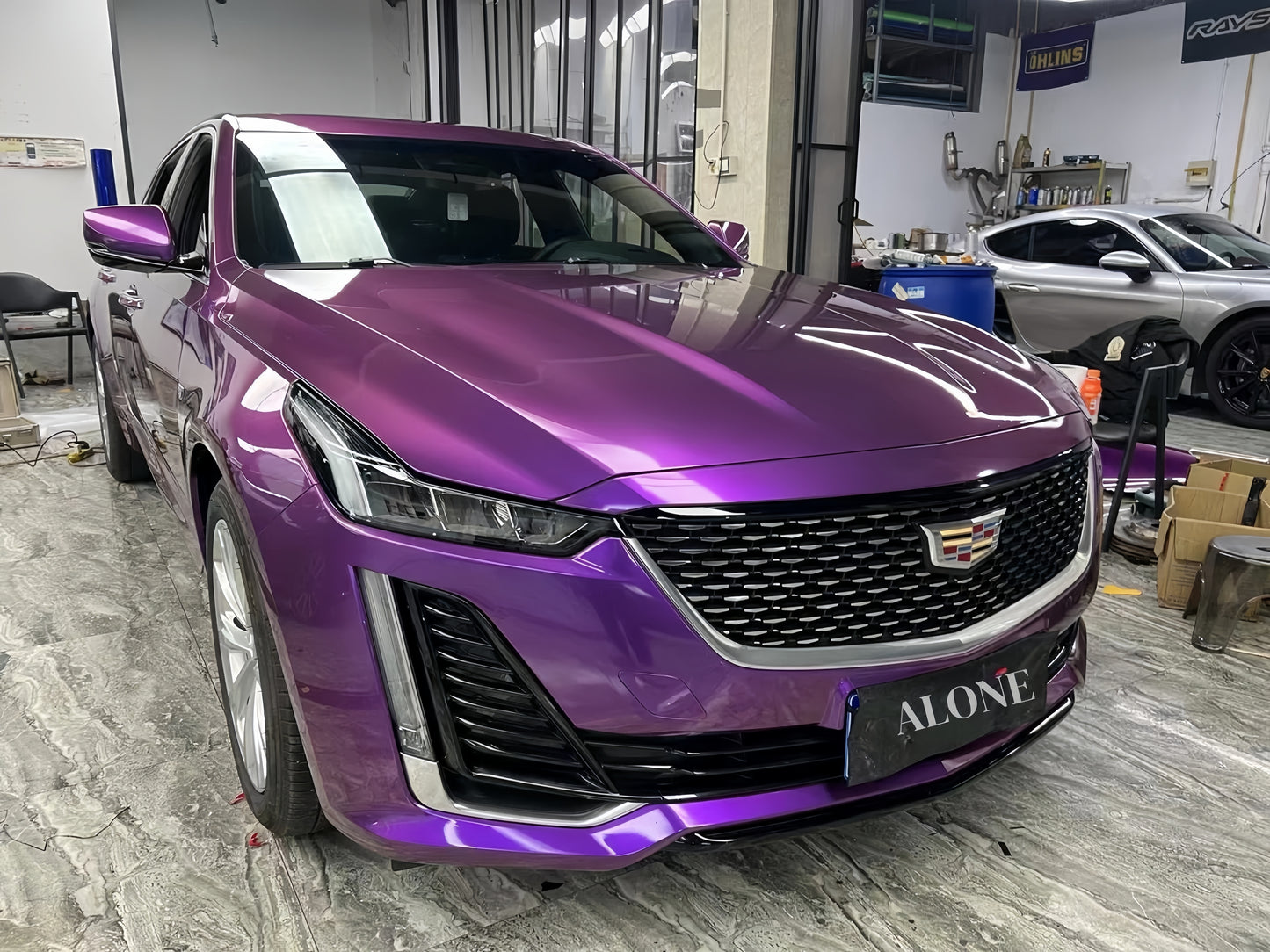 Anole Glossy Metallic Grape Purple Car Vinyl Wrap