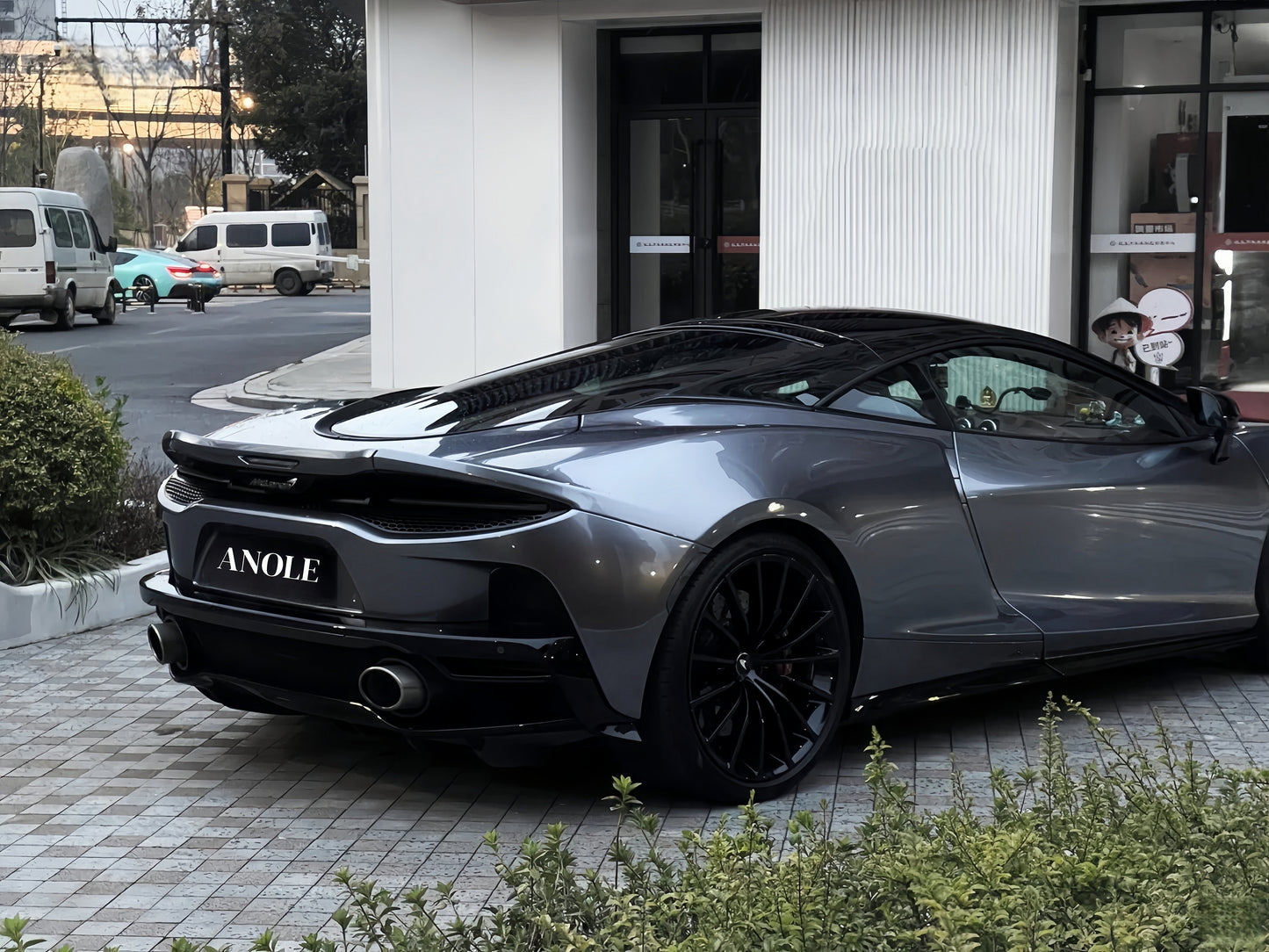 Anole Glossy Metallic Titanium Gray Vinyl Car Wrap