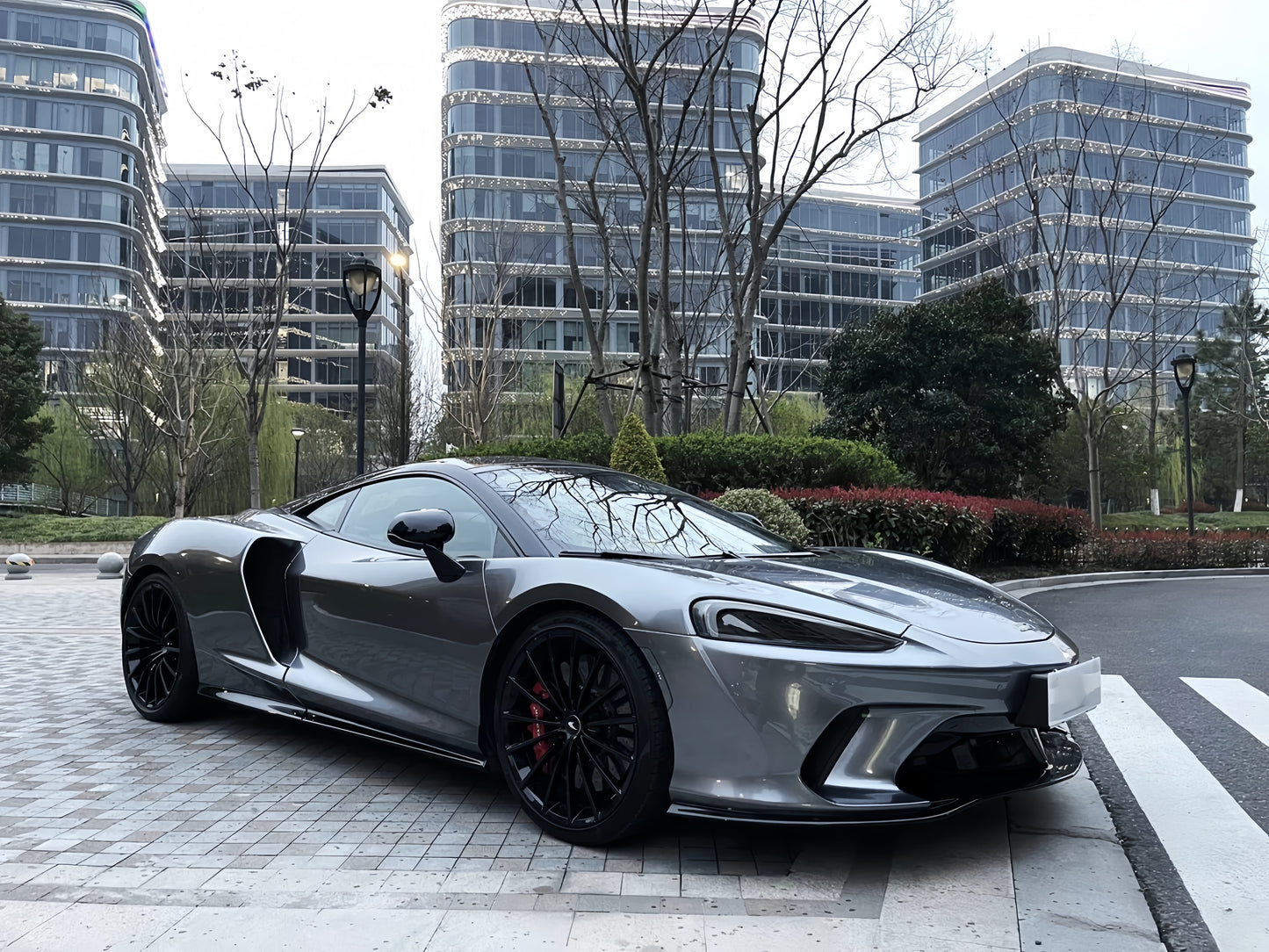Anole Glossy Metallic Titanium Gray Vinyl Car Wrap
