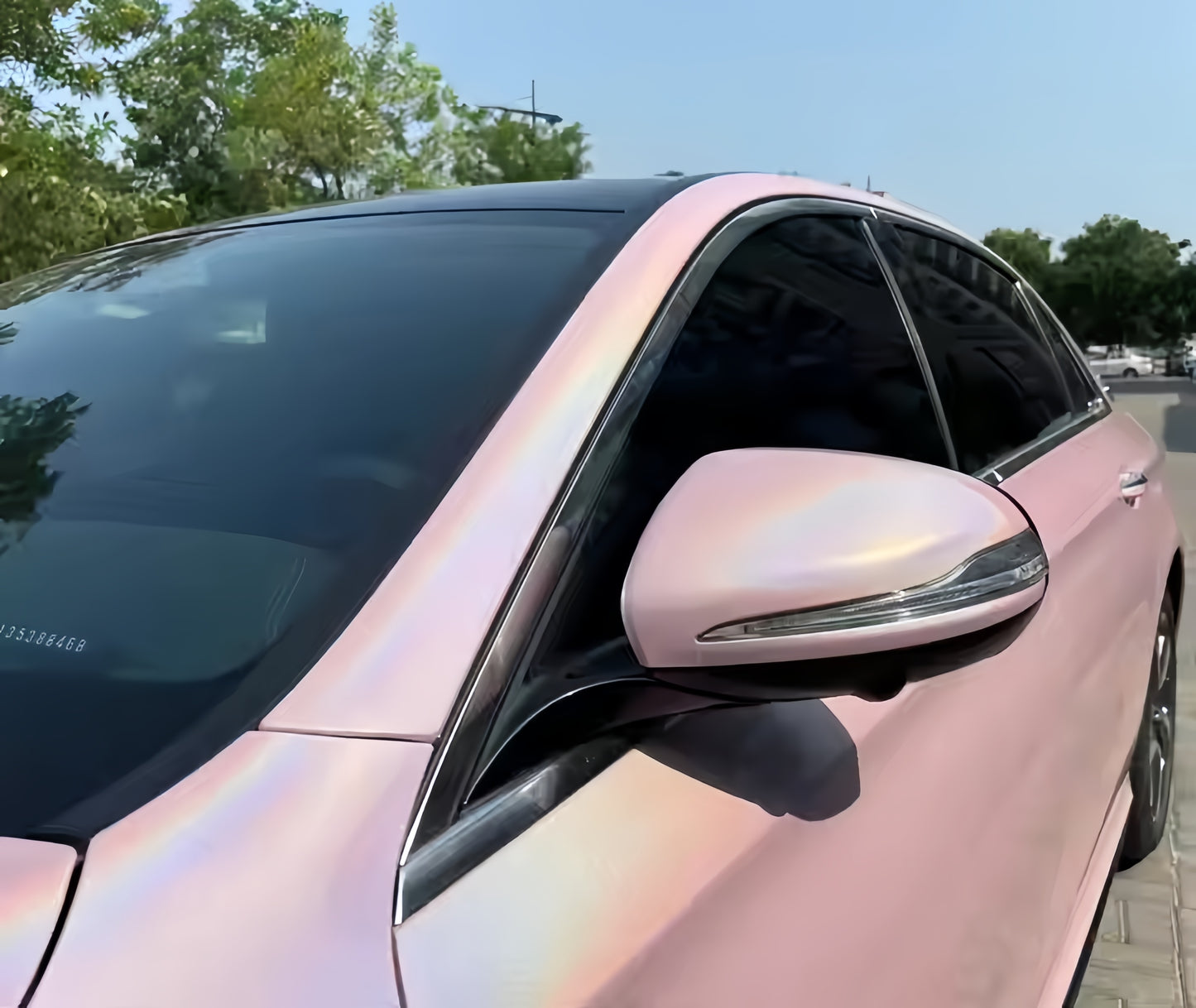 Anole Glossy Iridescent Rouge Pink Laser Car Vinyl Wrap