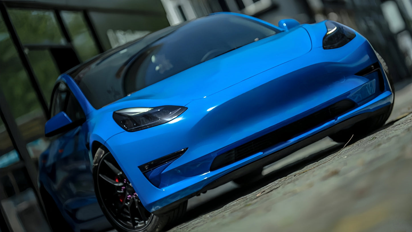Anole High Gloss Piano Shark Blue Vinyl Car Wrap