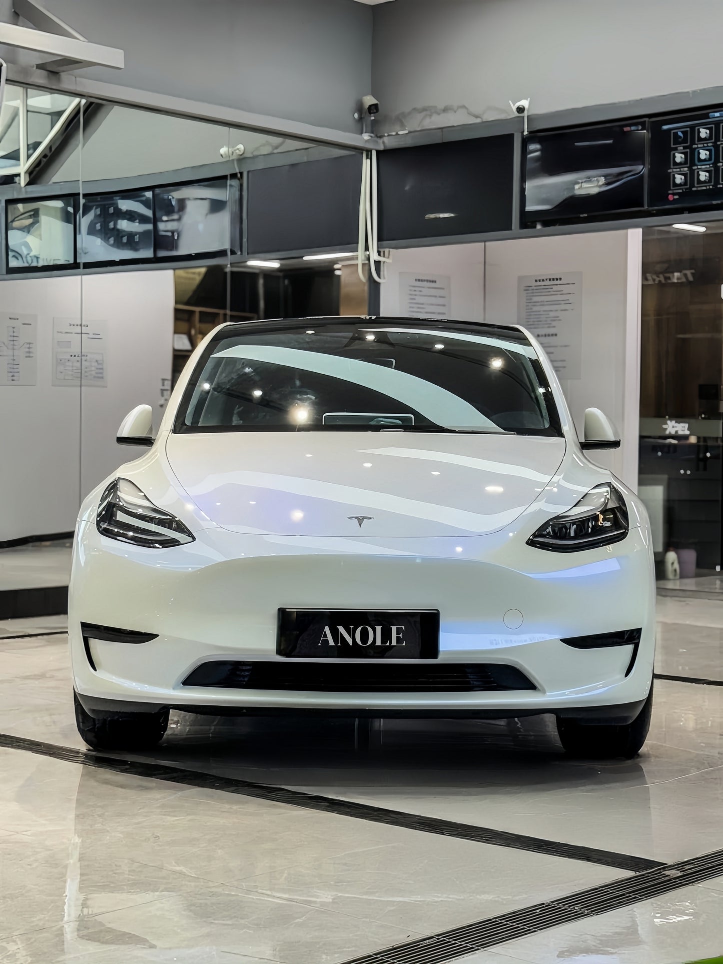 Anole High Glossy White to Blue Car Wrap Vinyl