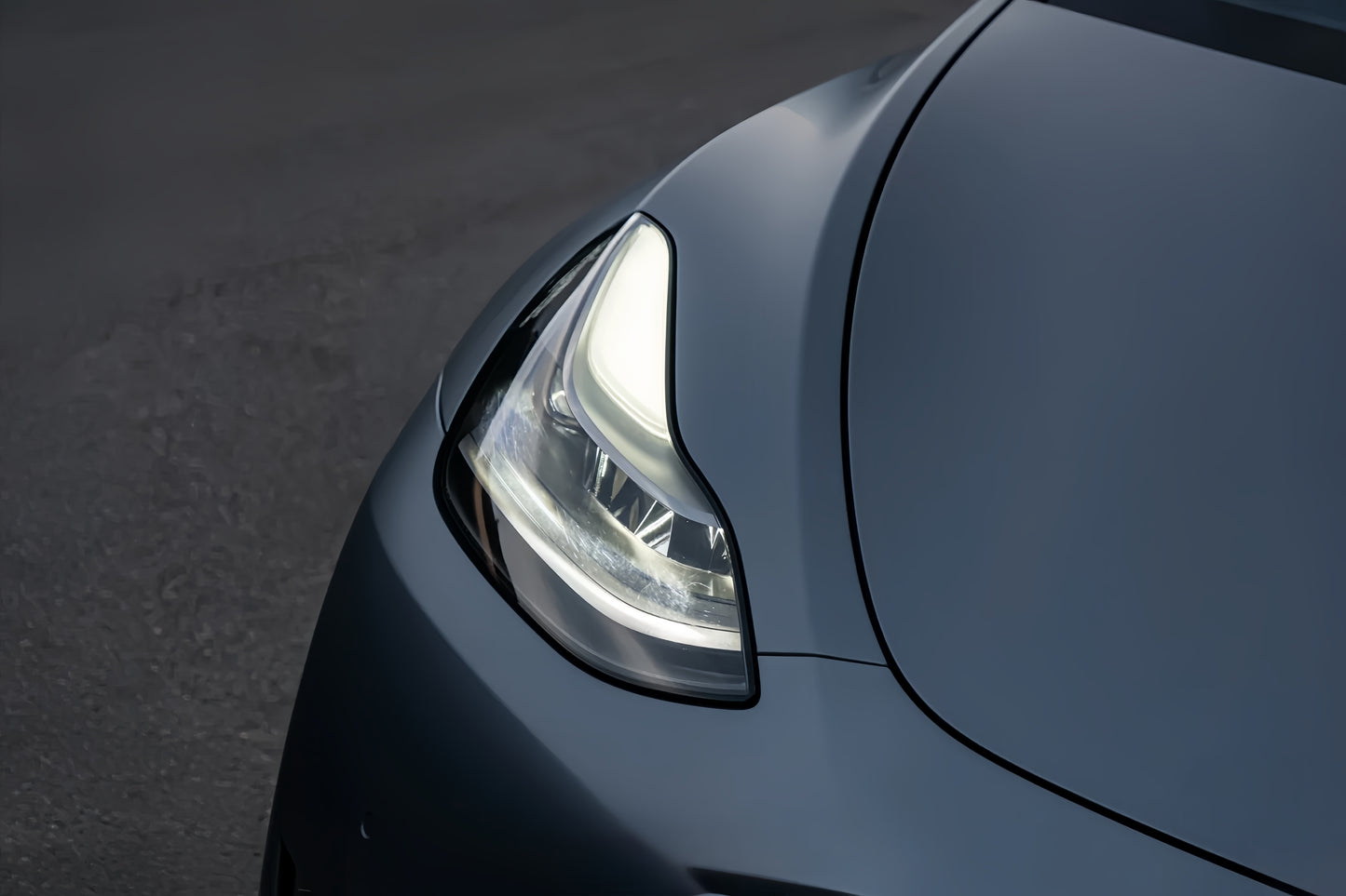 Anole Matte Silk Gray Blue Vinyl Car Wrap