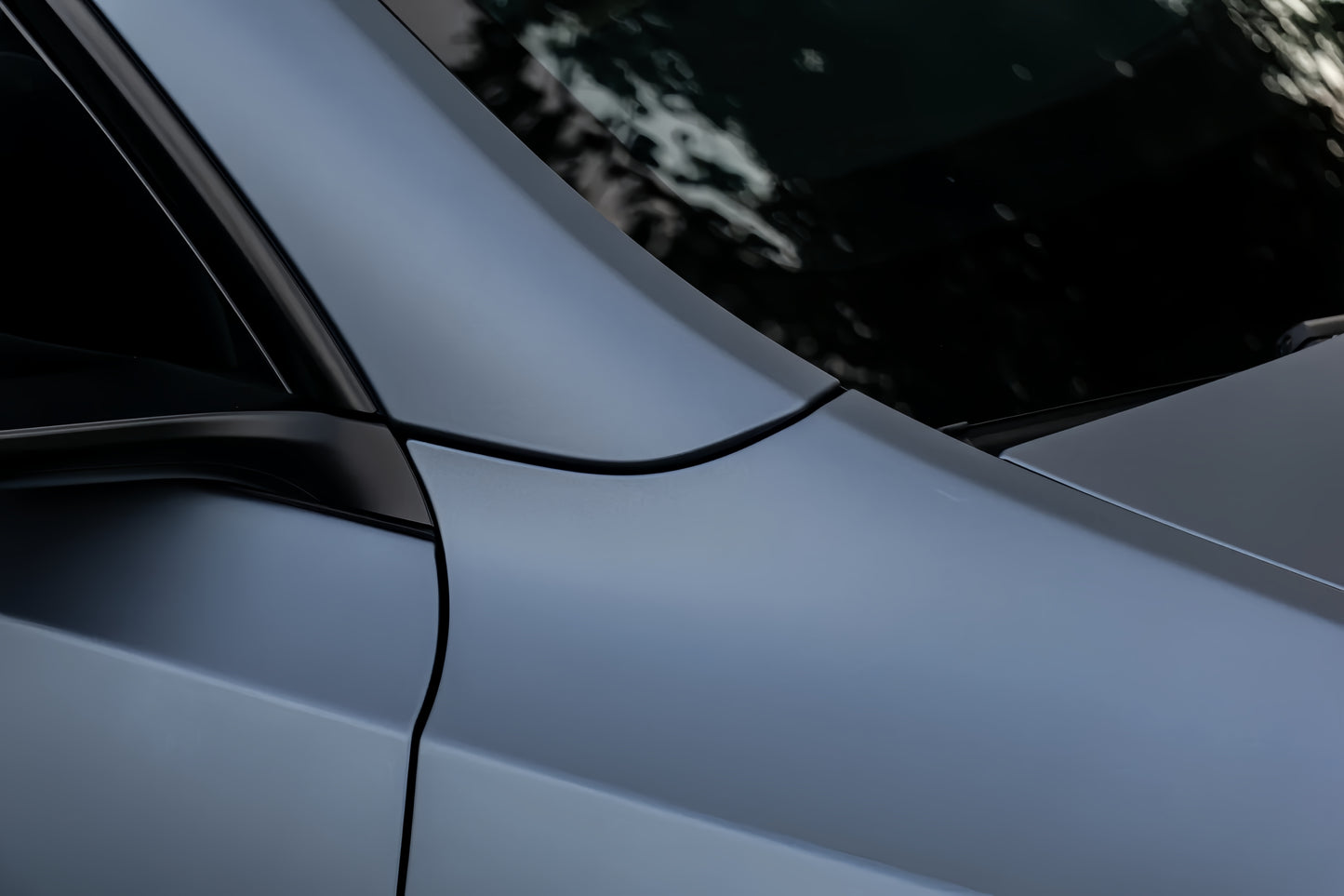 Anole Matte Silk Gray Blue Vinyl Car Wrap