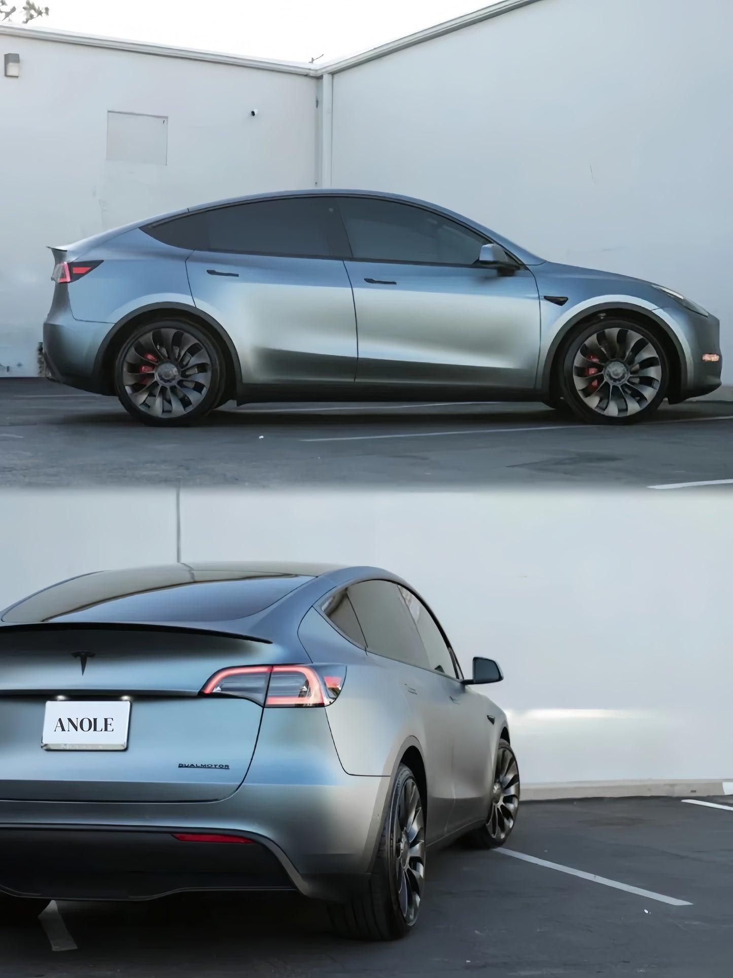 Anole Matte Silk Gray Blue Vinyl Car Wrap