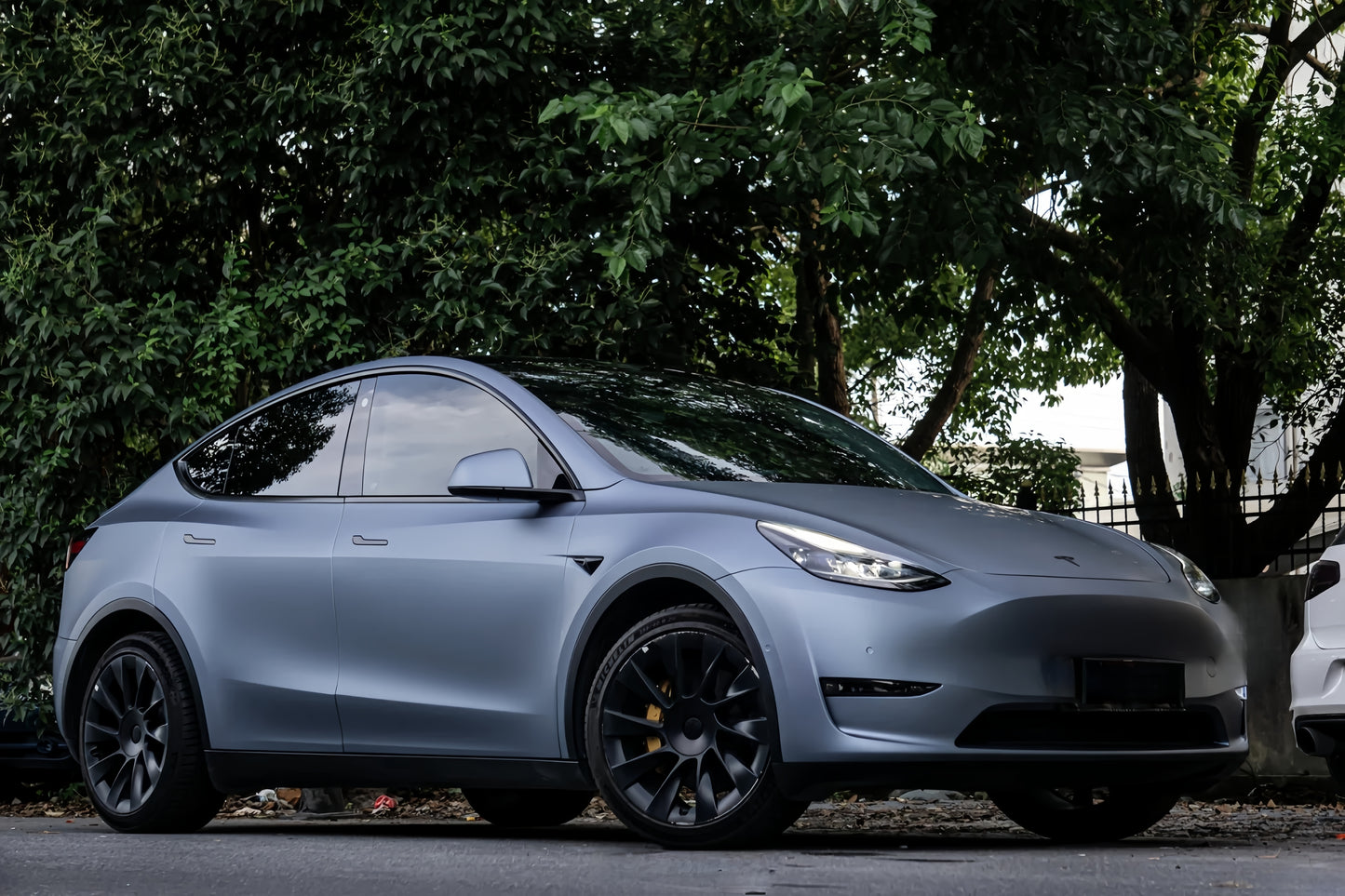 Anole Matte Silk Gray Blue Vinyl Car Wrap