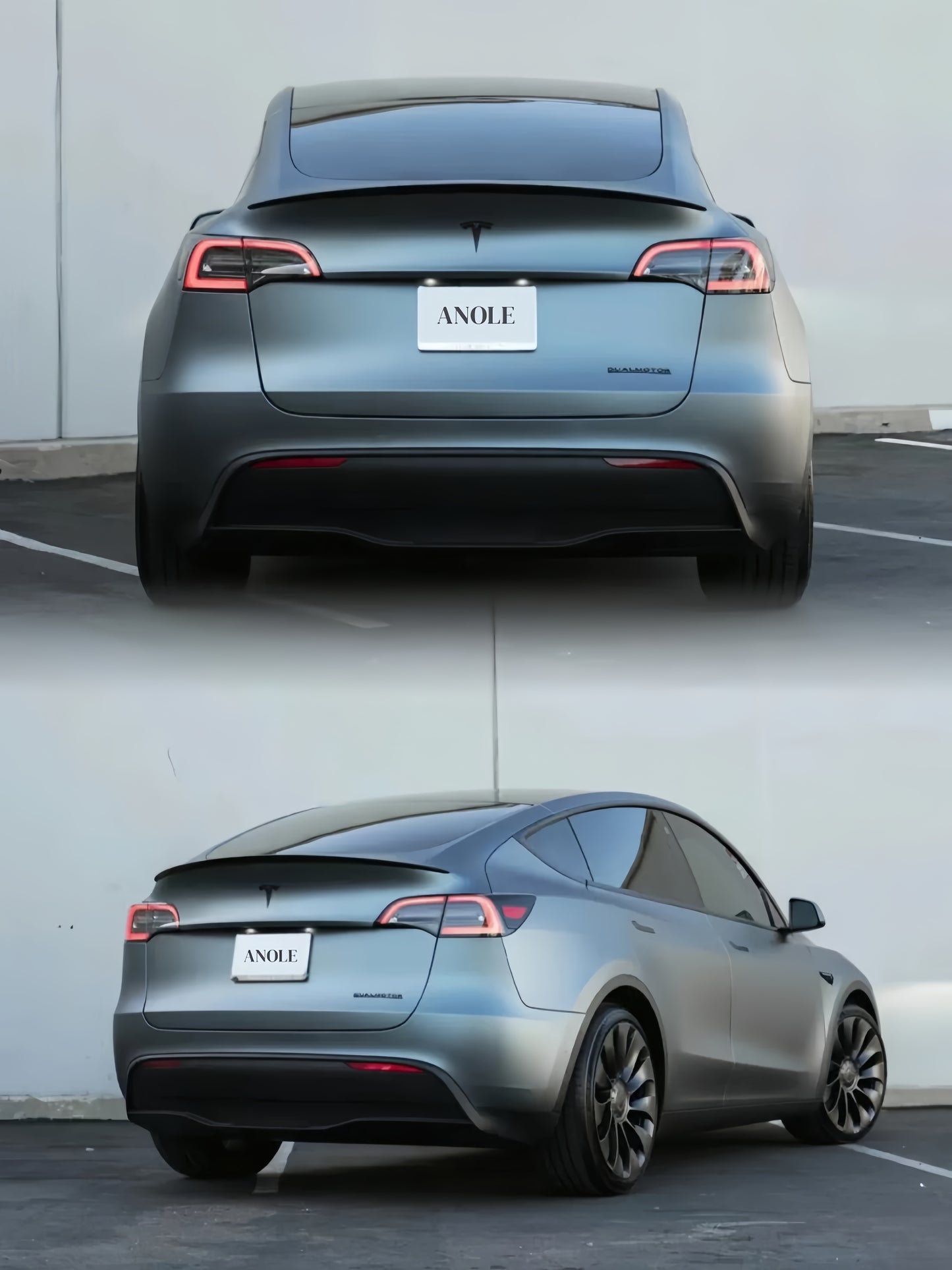 Anole Matte Silk Gray Blue Vinyl Car Wrap