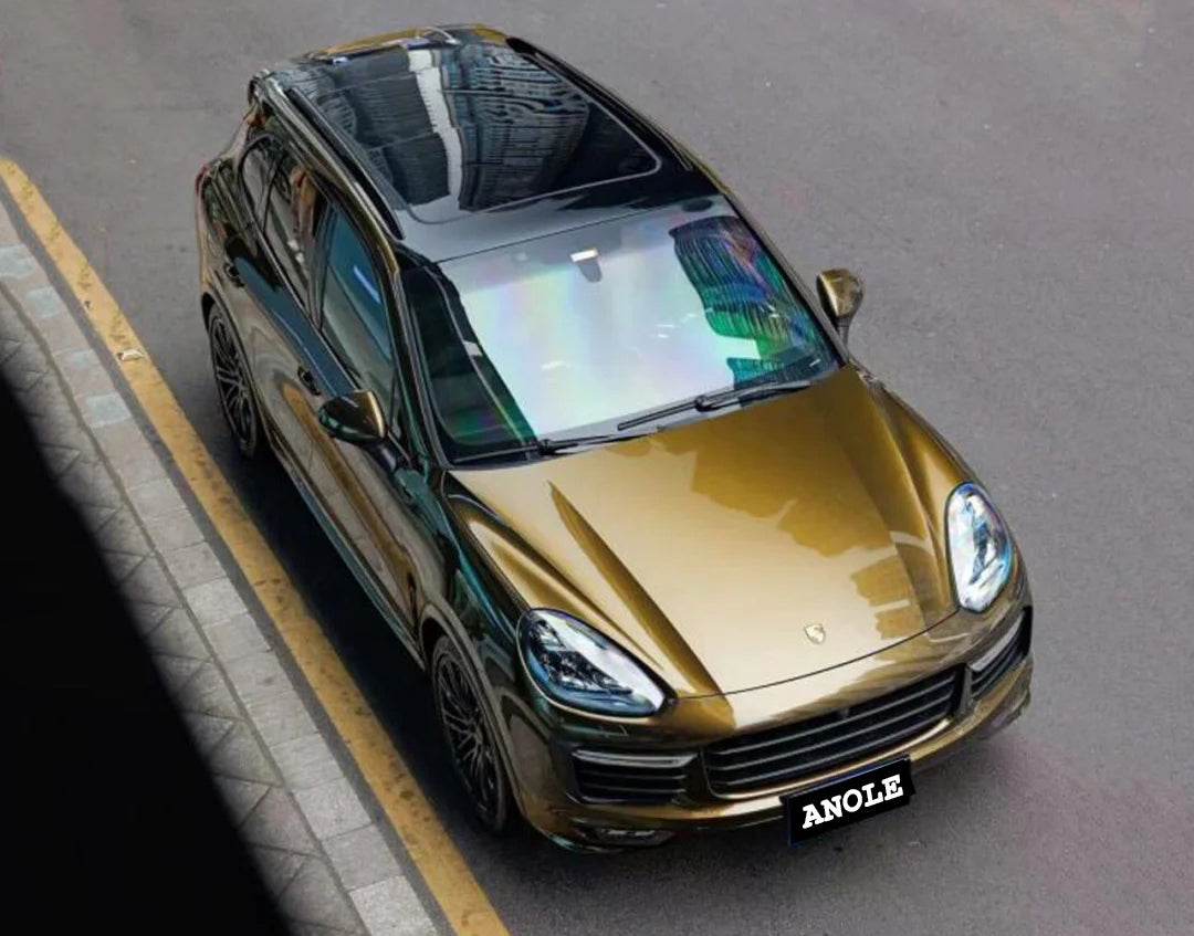 Anole Glossy Metallic Midnight Gold Car Vinyl Wrap