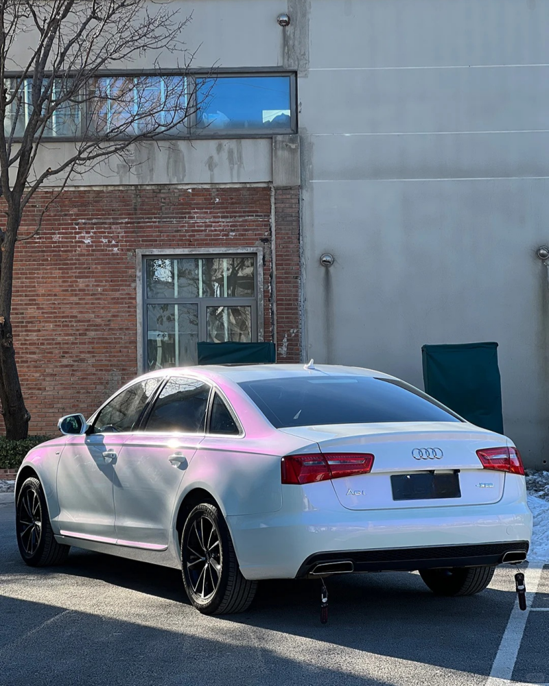 Anole High Glossy White to Purple Vinyl Car Wrap