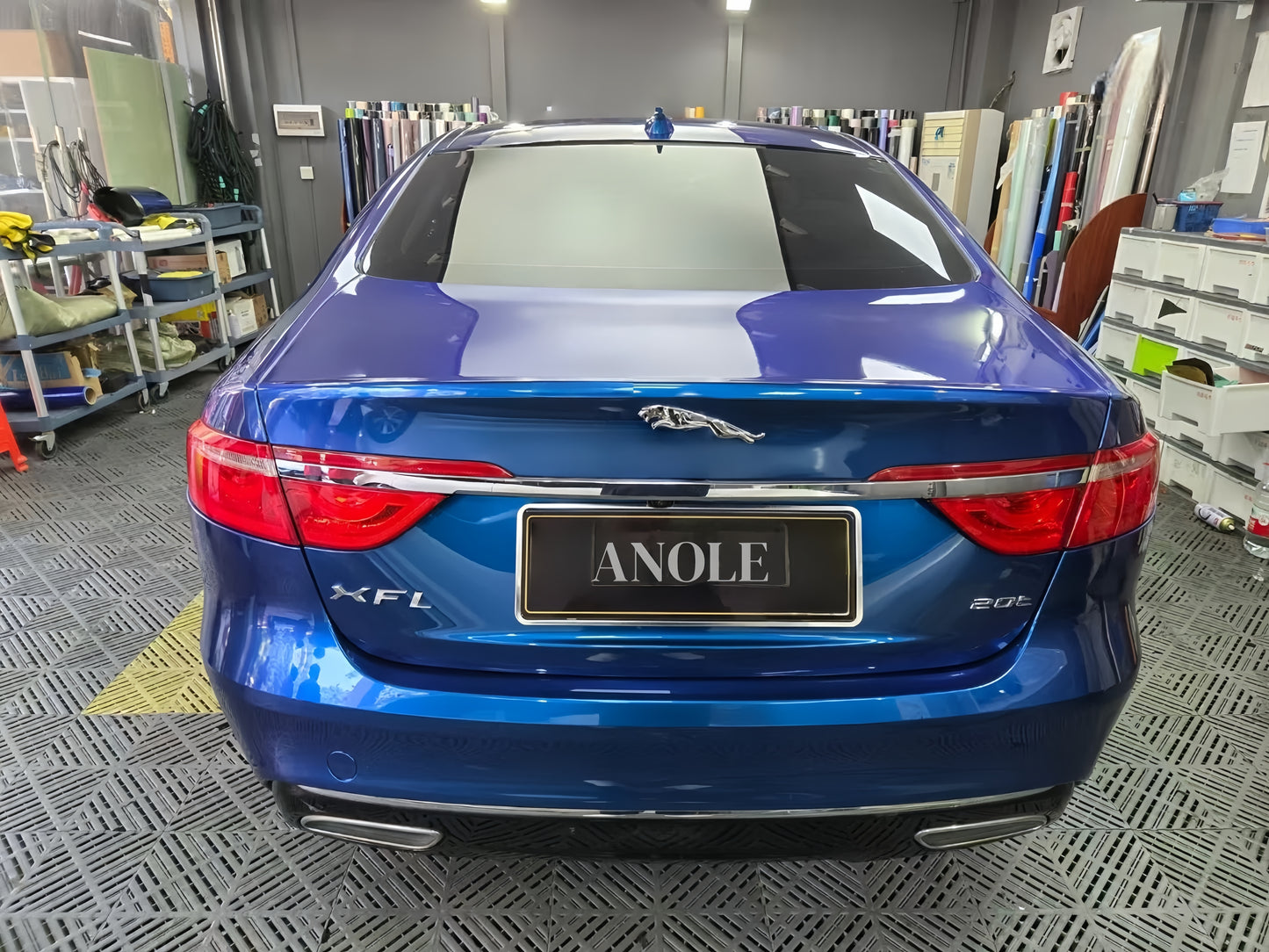 Anole Glossy Metallic Deep Blue Vinyl Car Wrap
