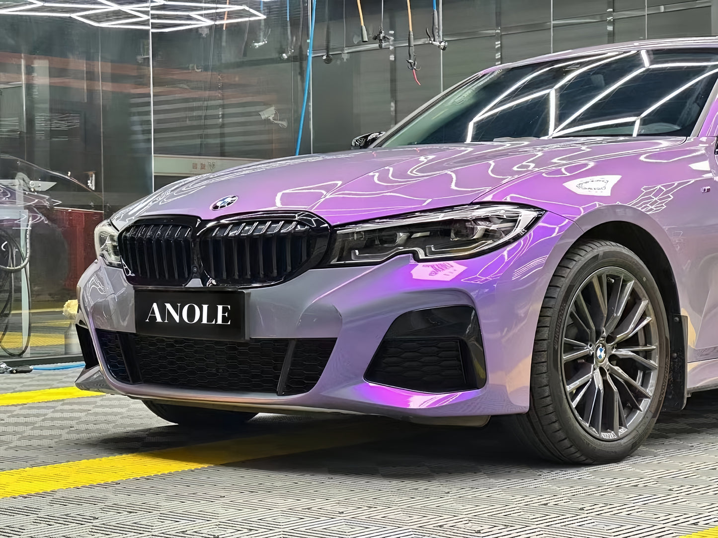 Anole TPU Magic Candy Flip Grey Purple Color PPF Paint Protection Film