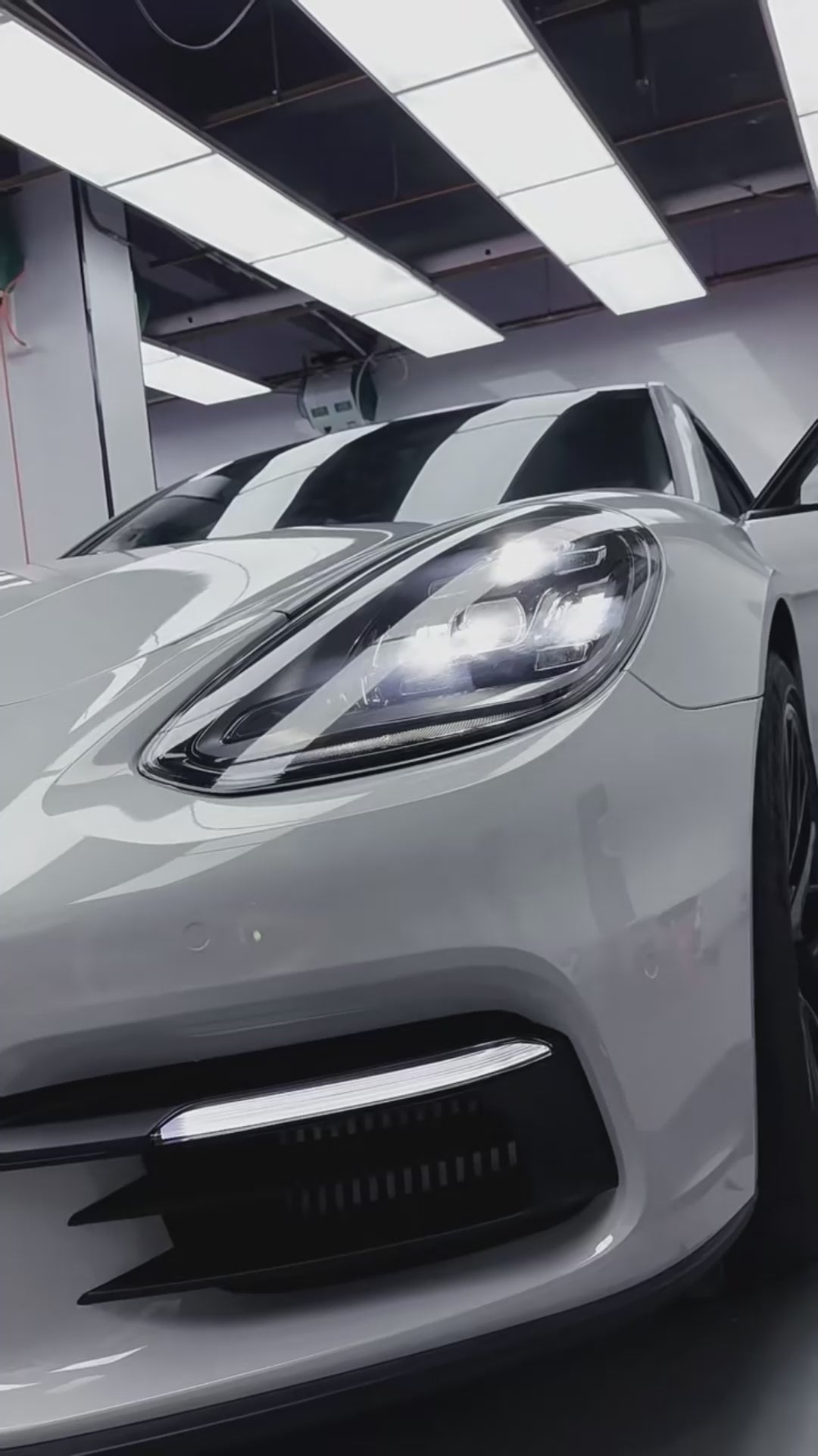 Anole High Glossy Bright Gray Vinyl Car Wrap 7