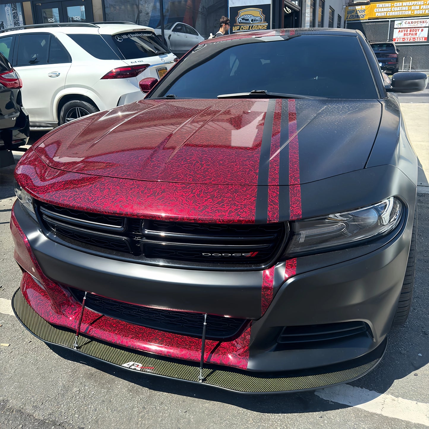 Anole Glossy Red Forged PET Carbon Fiber Vinyl Wrap