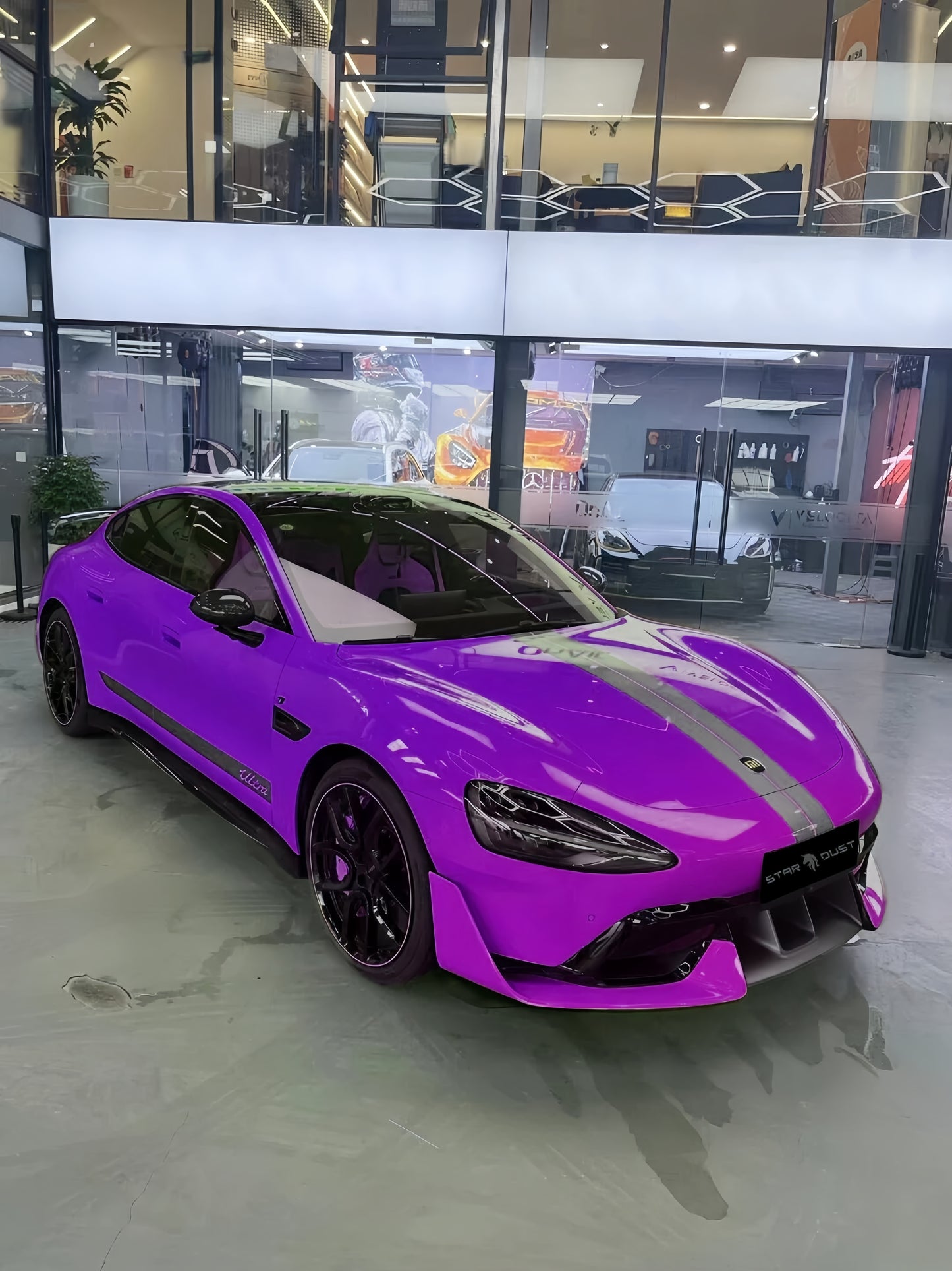 Anole Glossy Metallic Grape Purple Car Vinyl Wrap
