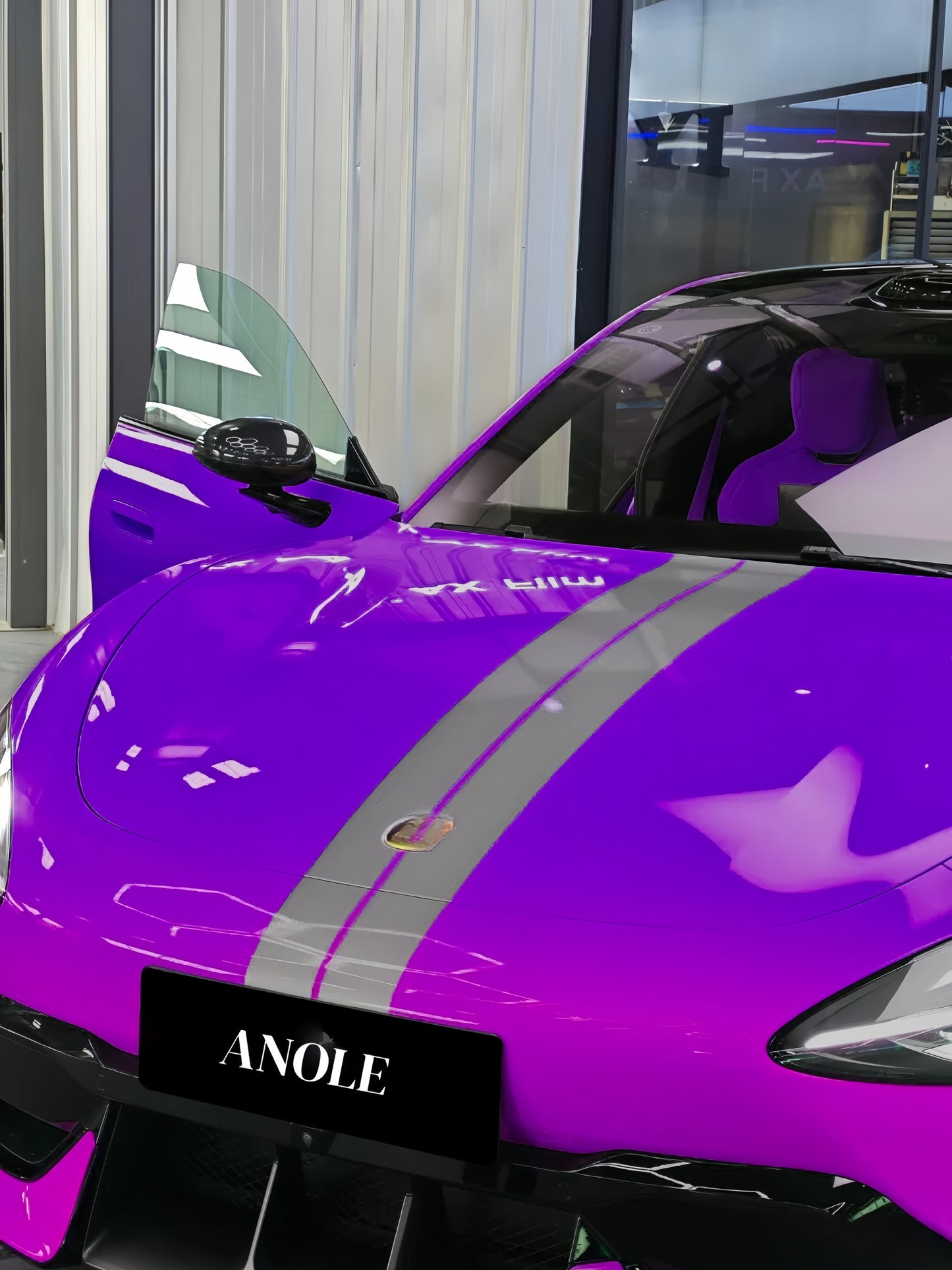 Anole Glossy Metallic Grape Purple Car Vinyl Wrap