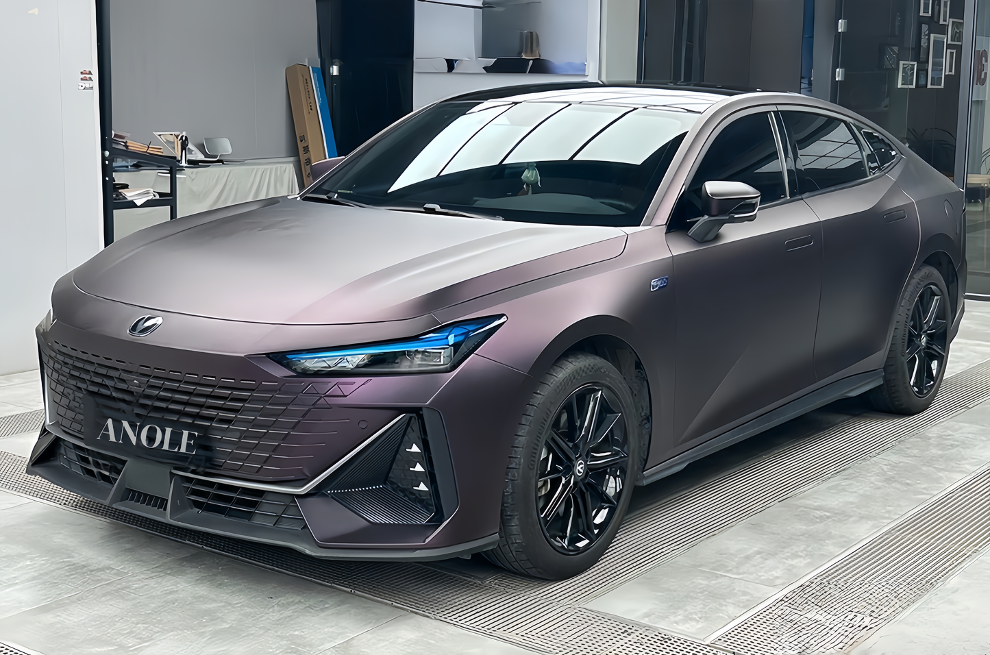 Anole Matte Dark Purple Vinyl Wrap Car