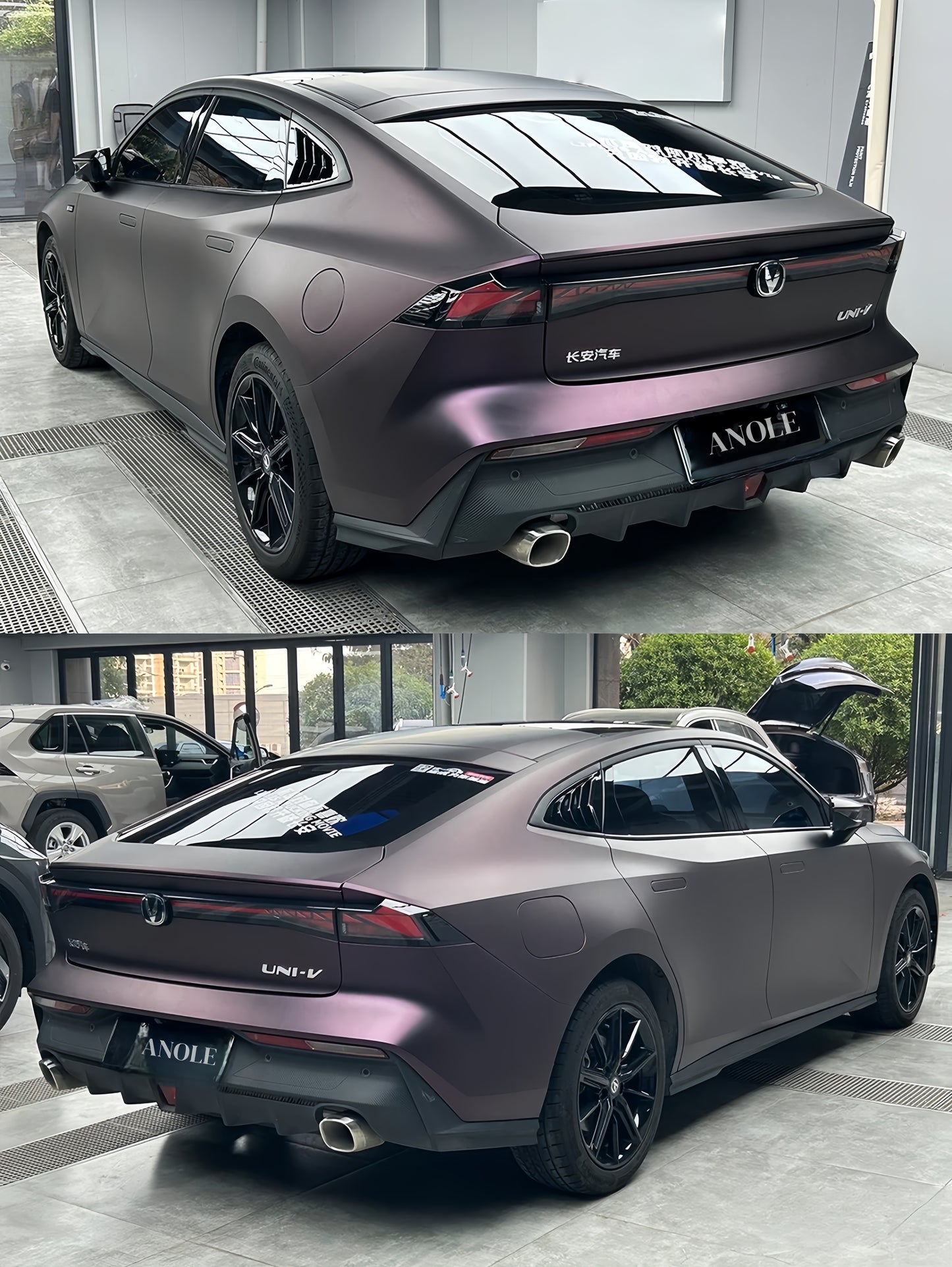 Anole Matte Dark Purple Vinyl Wrap Car