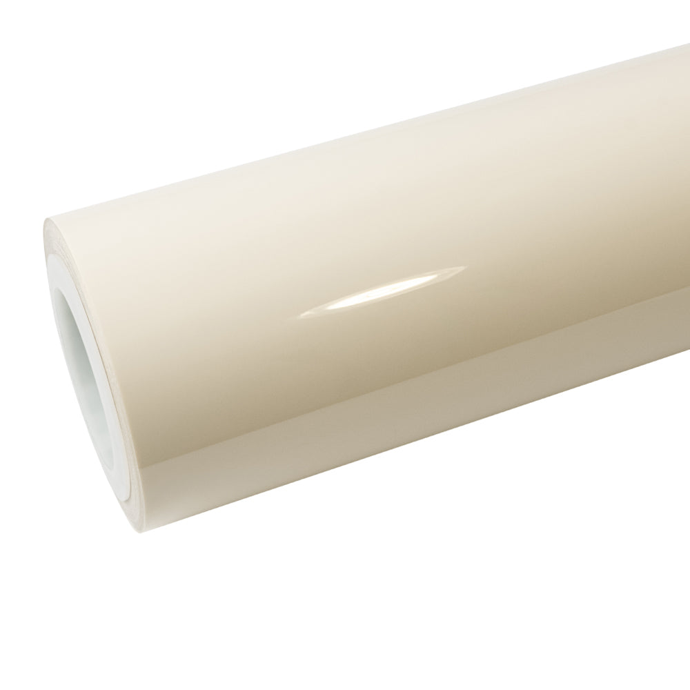 Anole High Glossy Simply White Avorio Cream Vinyl Car Wrap