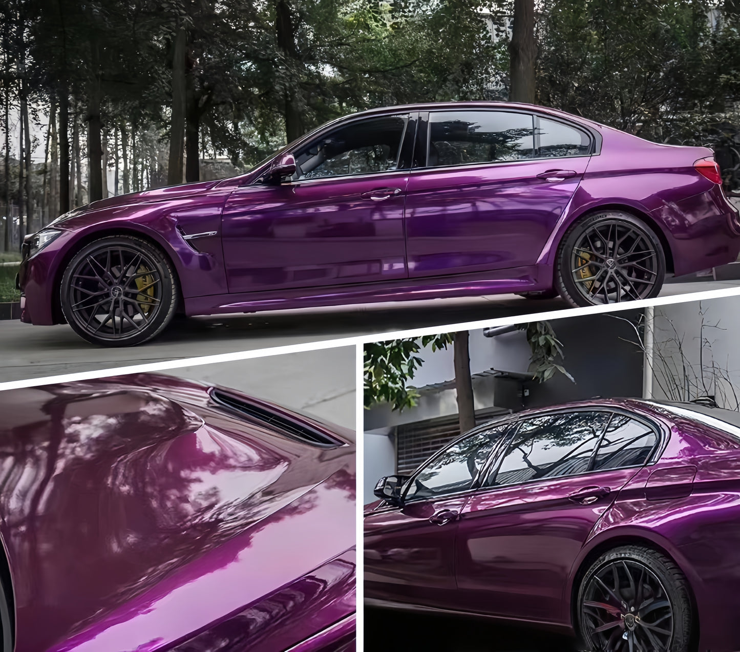 Anole Glossy Metallic Grape Purple Car Vinyl Wrap