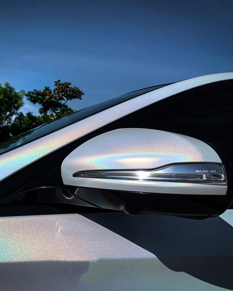 Anole Rainbow Metallic Majestic White Vinyl Car Wrap