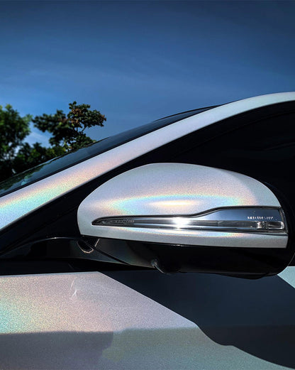 Anole Rainbow Metallic Majestic White Vinyl Car Wrap