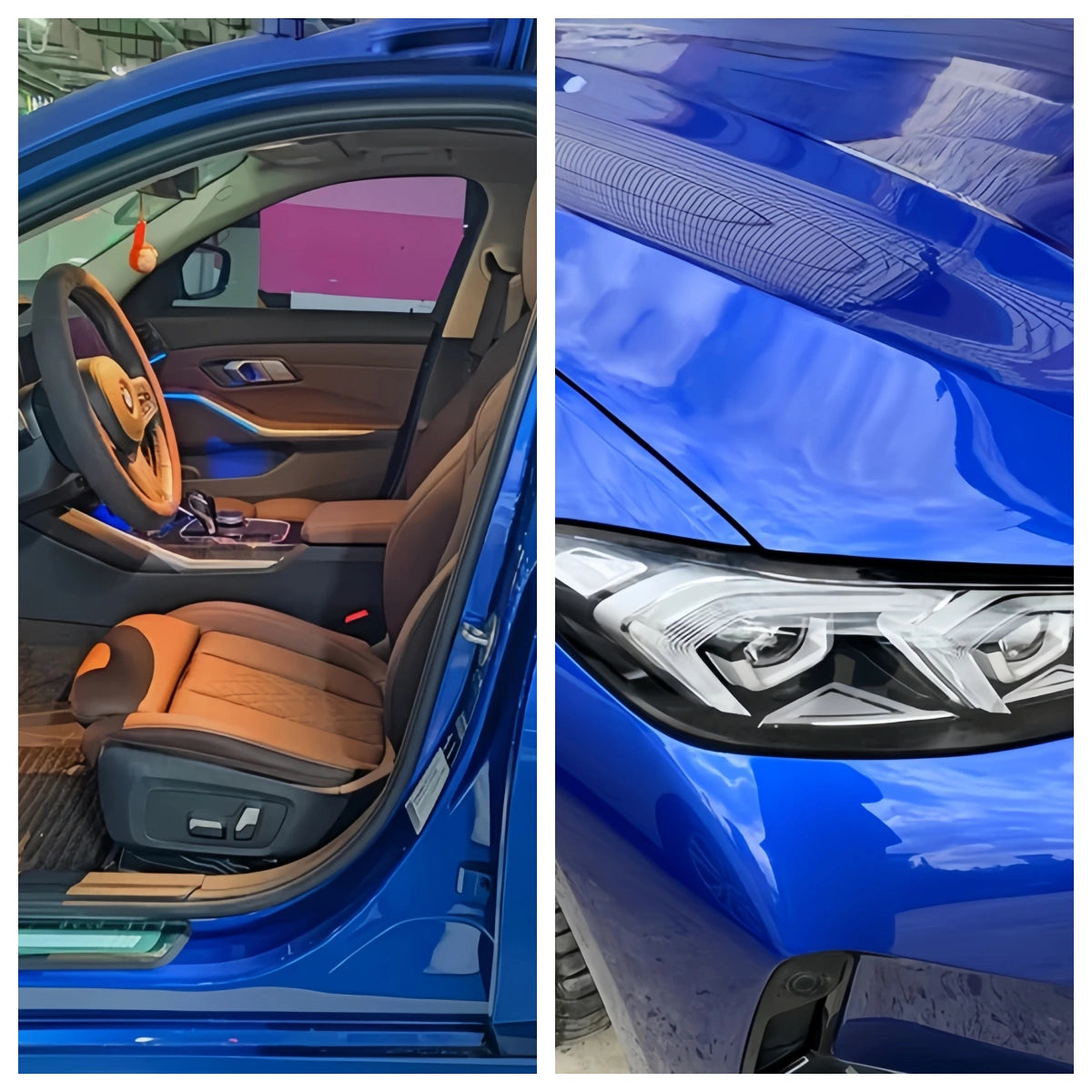 Anole Glossy Metallic Cobalt Blue Car Vinyl Wrap
