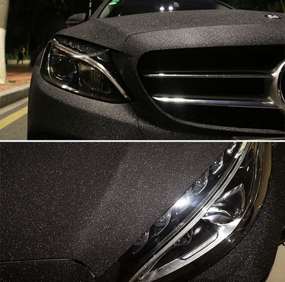 Anole Self-Healing Matte Diamond Super Glitter Black Car Wrap Matte Black Vinyl for Cars&Trucks