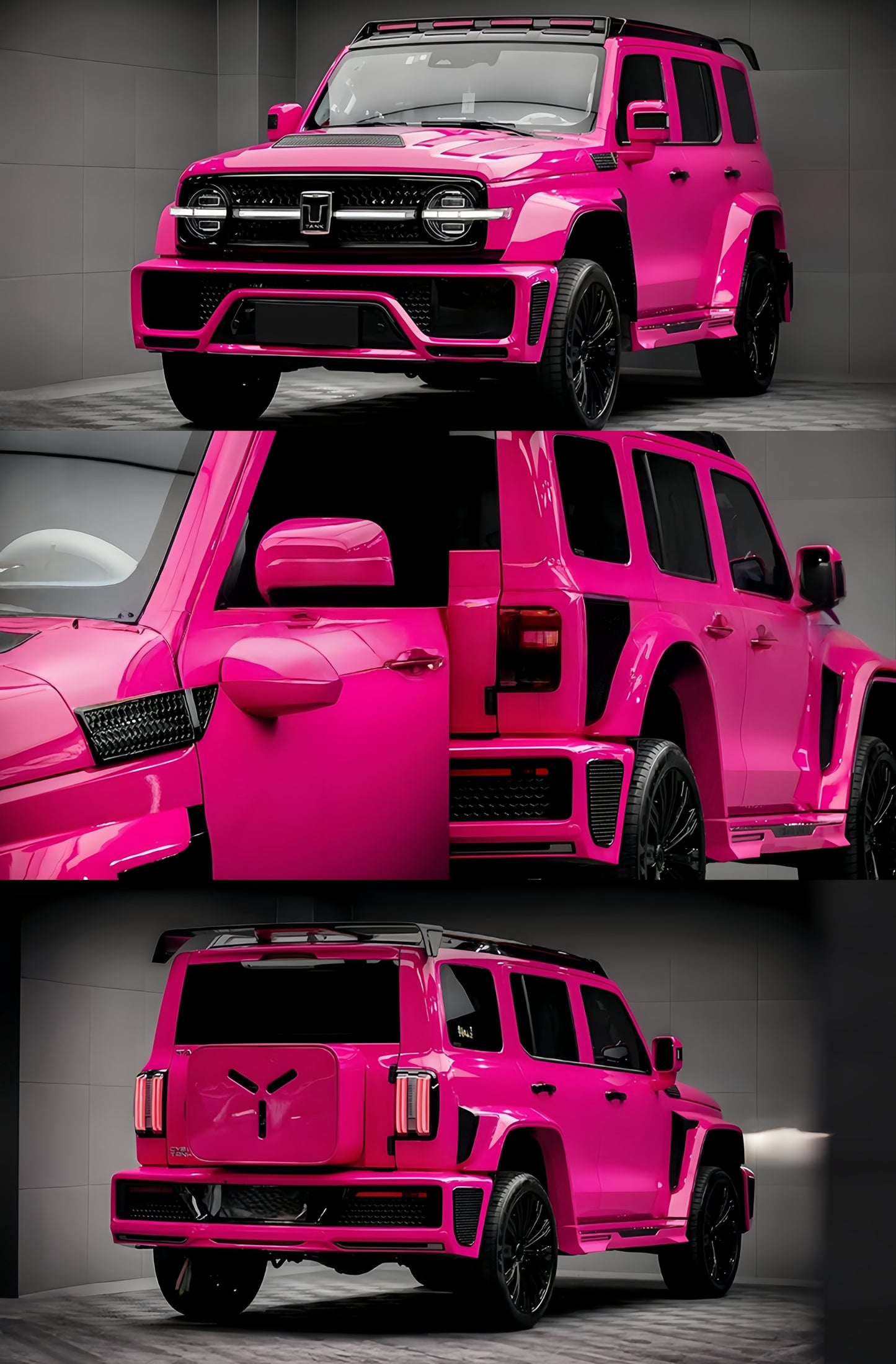Anole High Glossy Bright Rose Pink Pizzazz Car Vinyl Wrap