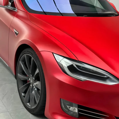 Anole Satin Chrome Prismatic Red Satin Ceramics Red Vinyl Car Wrap
