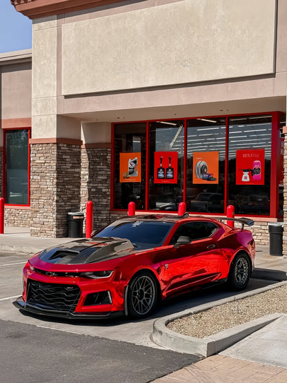 Anole Mirror Chrome Stretching Red Vinyl Car Wrap