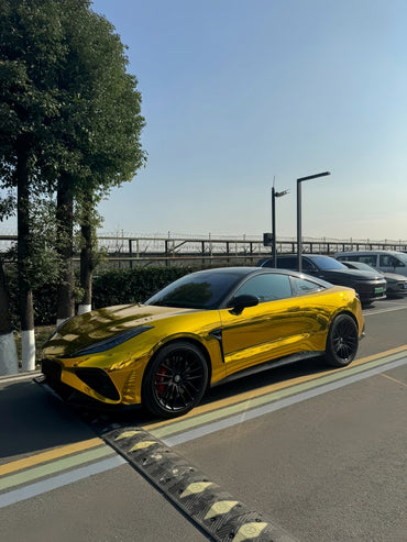 Anole Mirror Chrome Stretching Gold Vinyl Car Wrap